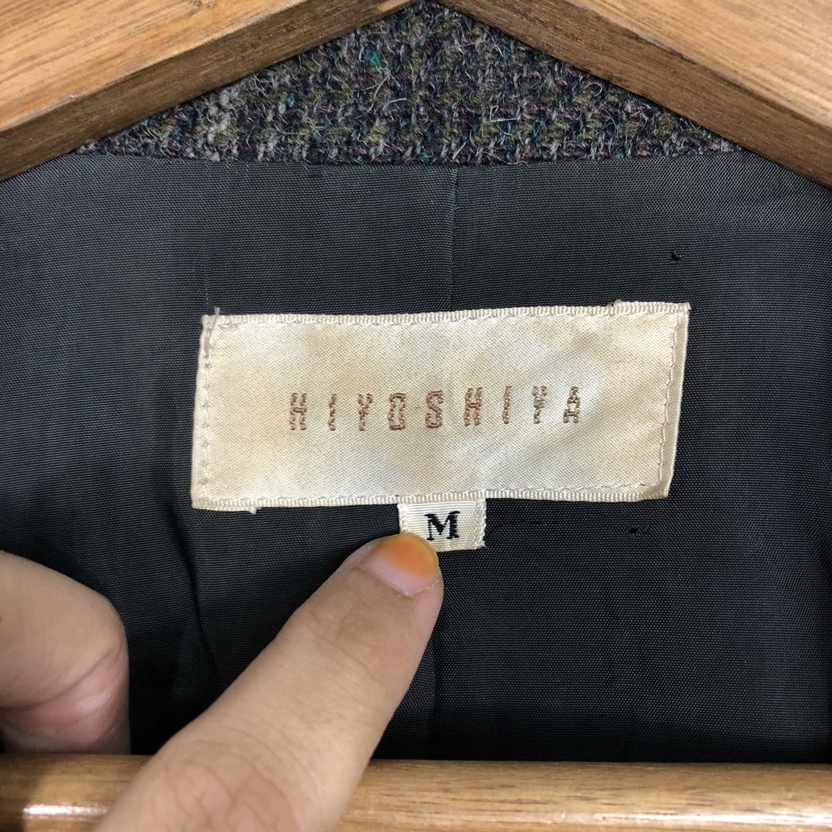 Japanese Brand 📌Wool Jacket Boro Design Western Hiyoshiya Issey Miyake Size US M / EU 48-50 / 2 - 18 Thumbnail