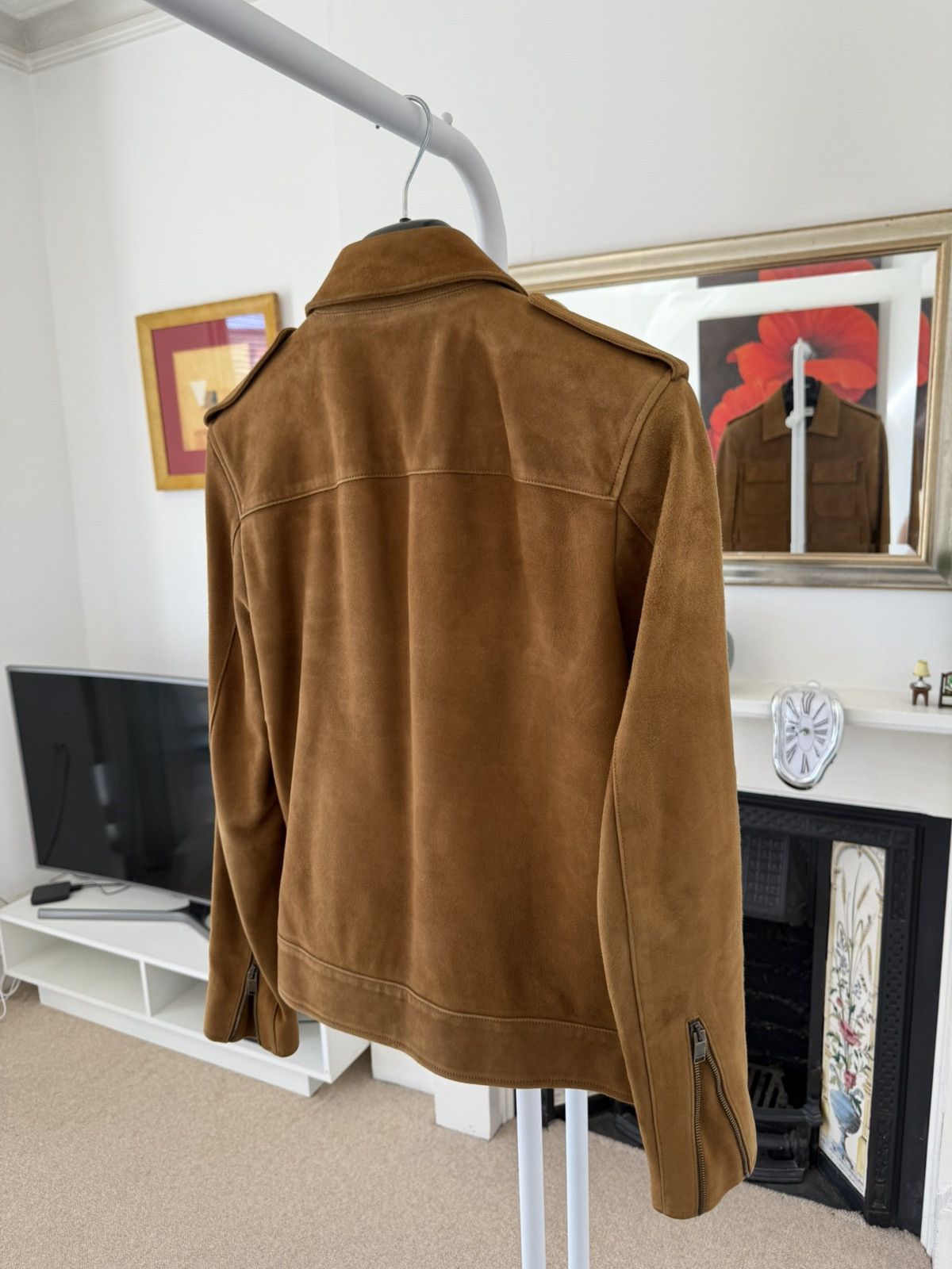 Hedi Slimane × Saint Laurent Paris FW13 Saint Laurent Goat Leather Tan Suede Jacket Size US M / EU 48-50 / 2 - 6 Thumbnail
