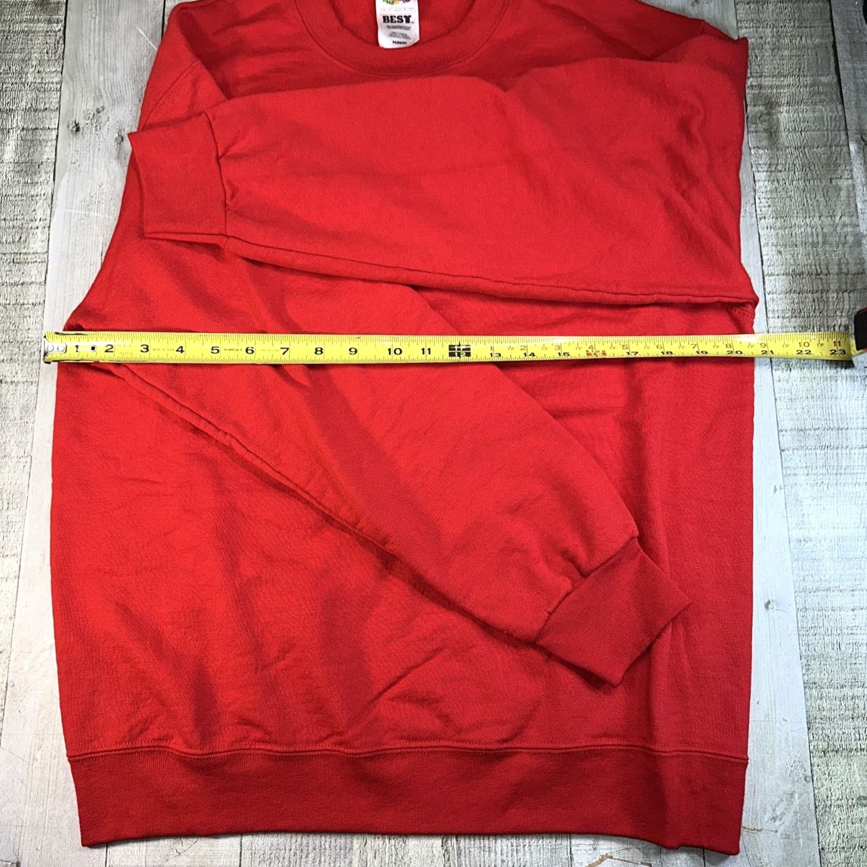 Fruit Of The Loom VINTAGE Fruit of the Loom Men’s Sweatshirt 90s Red Crewneck M Medium Pullover Boys Womens Size US M / EU 48-50 / 2 - 3 Thumbnail