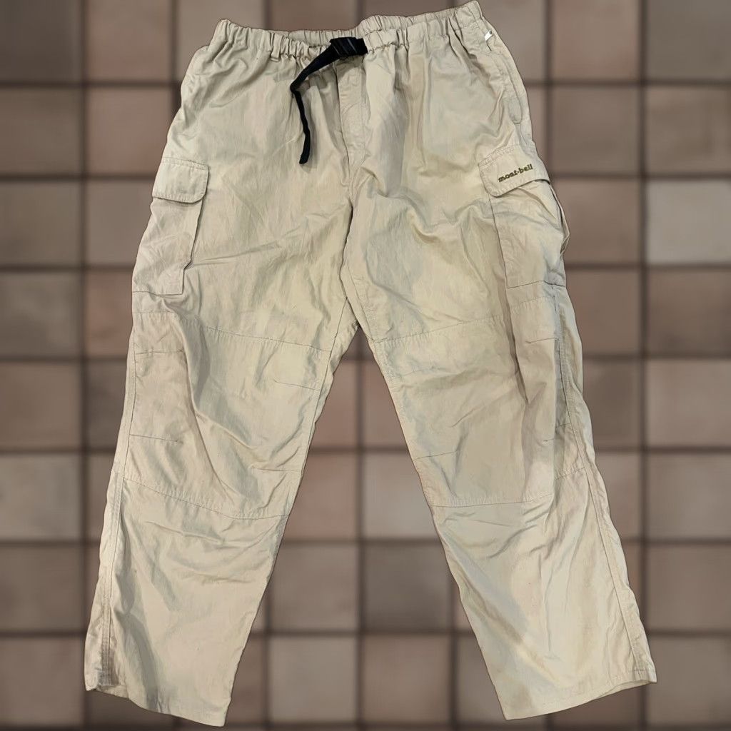 Montbell Lightweight Outdoor Hiking Pants Articulated Knee Mens Size XL Beige