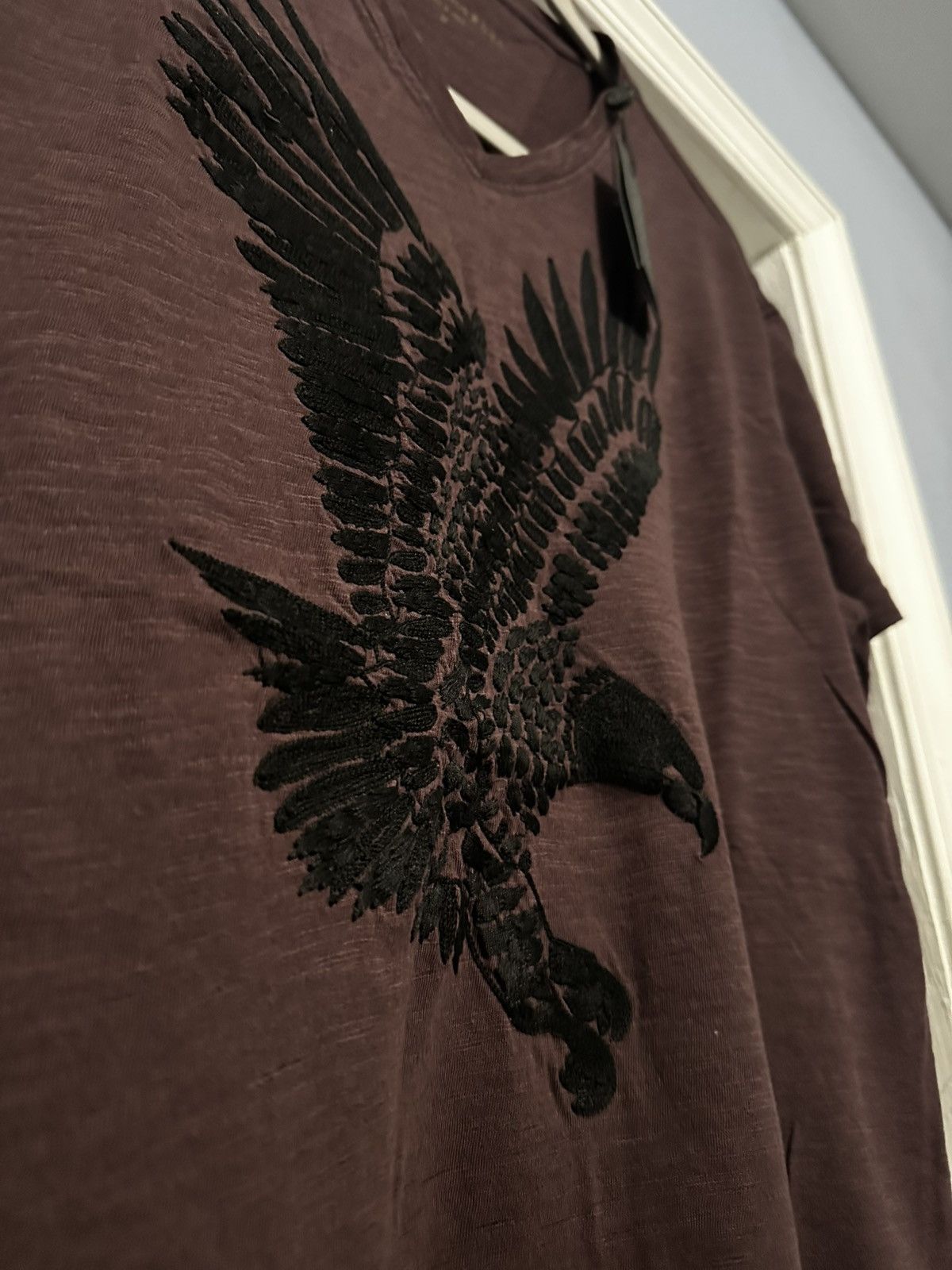 John Varvatos John Varvatos Eagle Lace Stitch V-Neck T-Shirt Size US M / EU 48-50 / 2 - 8 Thumbnail