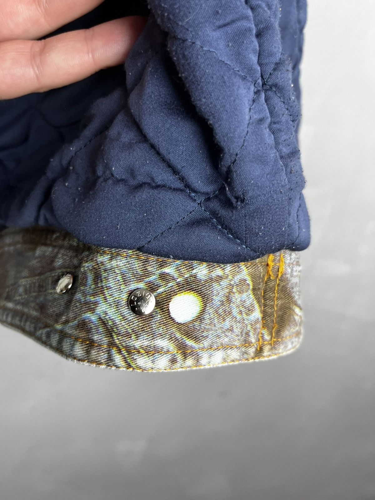 Moschino × Vintage 1990's Vintage Moschino Blue Denim Print Pattern Jacket Size L / US 10 / IT 46 - 15 Thumbnail