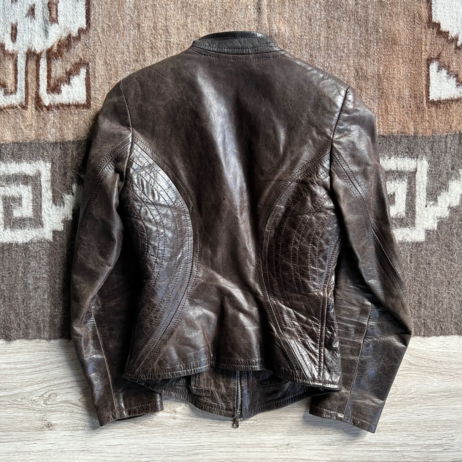 Leather Vintage Anniversary 1957 Leather Moto Style Jacket 9481AC Size M / US 6-8 / IT 42-44 - 8 Thumbnail
