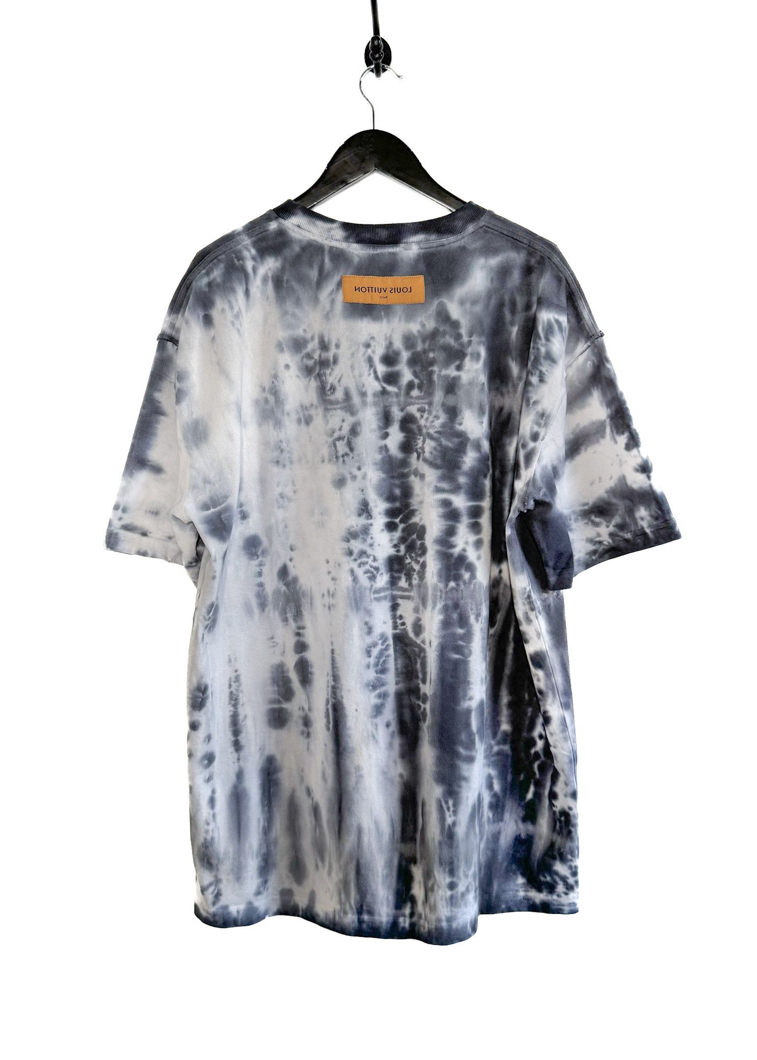 Louis Vuitton Louis Vuitton FW 2022 Tie Dye Orange Signature Logo T-shirt Size US XL / EU 56 / 4 - 4 Thumbnail