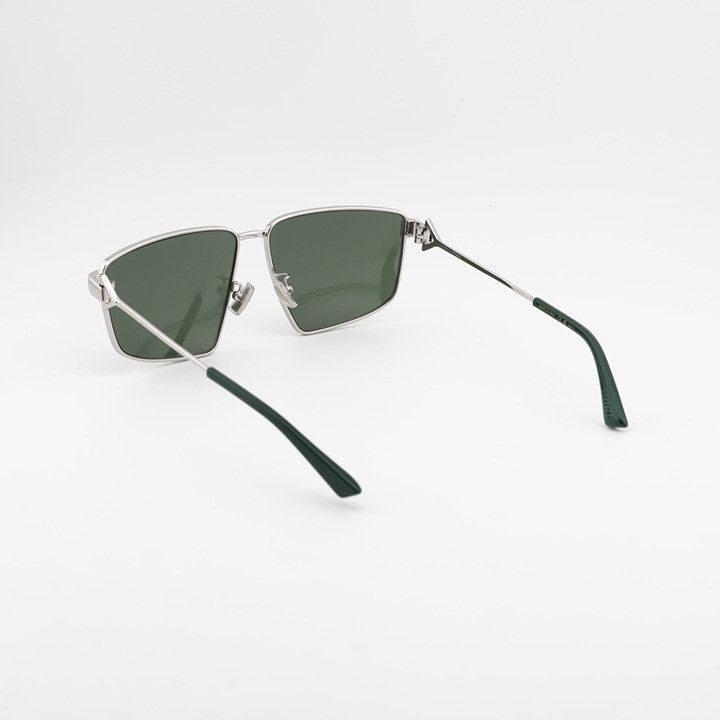 Bottega Veneta Bottega Veneta BV1223S 003 Sunglasses Silver Geometric Frame Size ONE SIZE - 6 Thumbnail