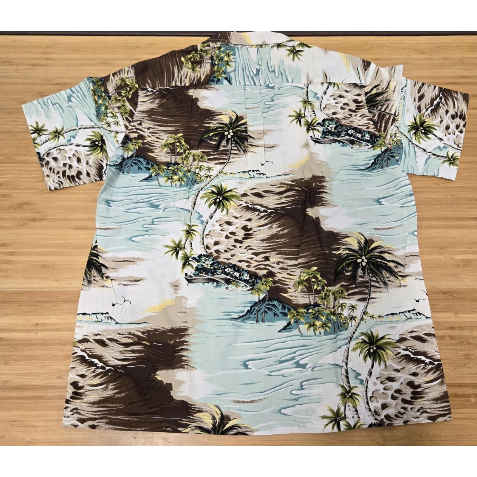 Vintage VINTAGE Makai Beach Shirt Mens XL Blue Brown Hawaiian Camp Button Up Made in Hawaii Size US XL / EU 56 / 4 - 5 Thumbnail