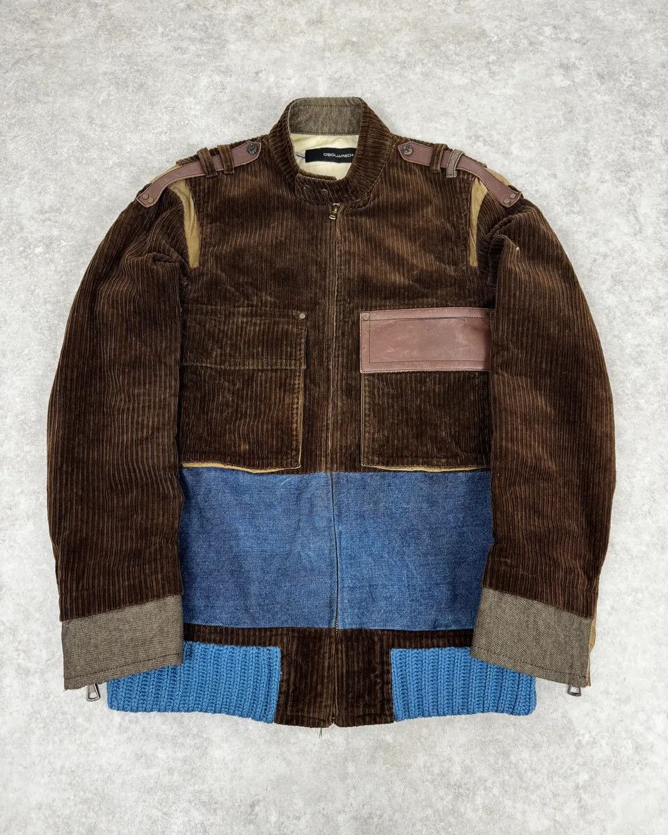 Dsquared2 AW2002 Dsquared2 Brown Velvet Blue Jacket Size US M / EU 48-50 / 2 - 1 Thumbnail