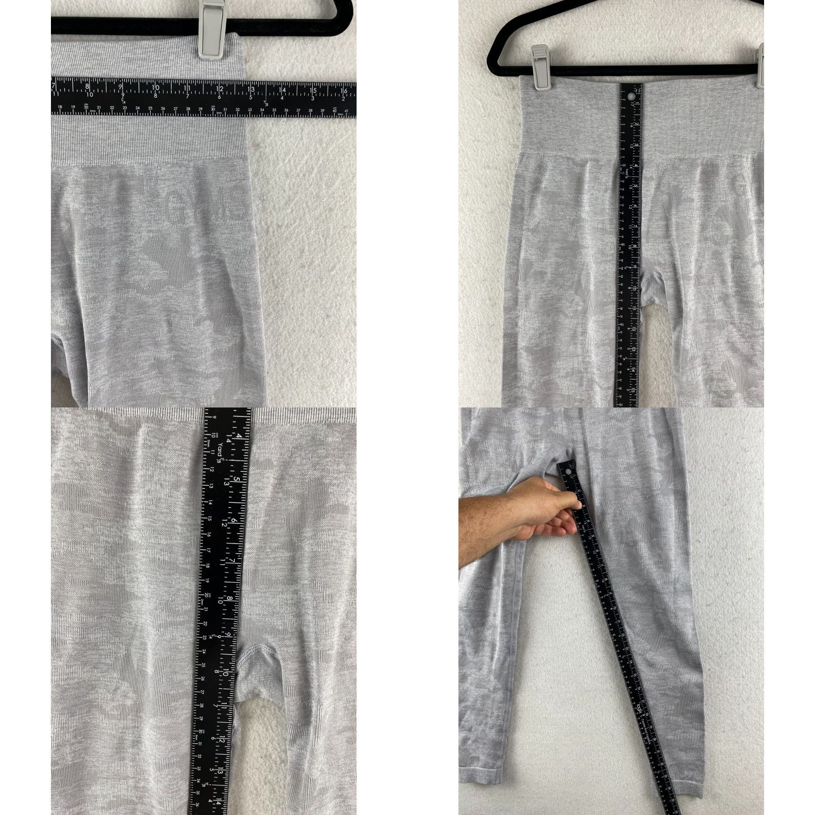 Gymshark Gymshark Leggings Womens XS Gray High Waist Seamless Stretch Compression Active Apparel Womens XS Gray Camouflage Modern Athleisure Size 26" / US 2 / IT 38 - 8 Thumbnail