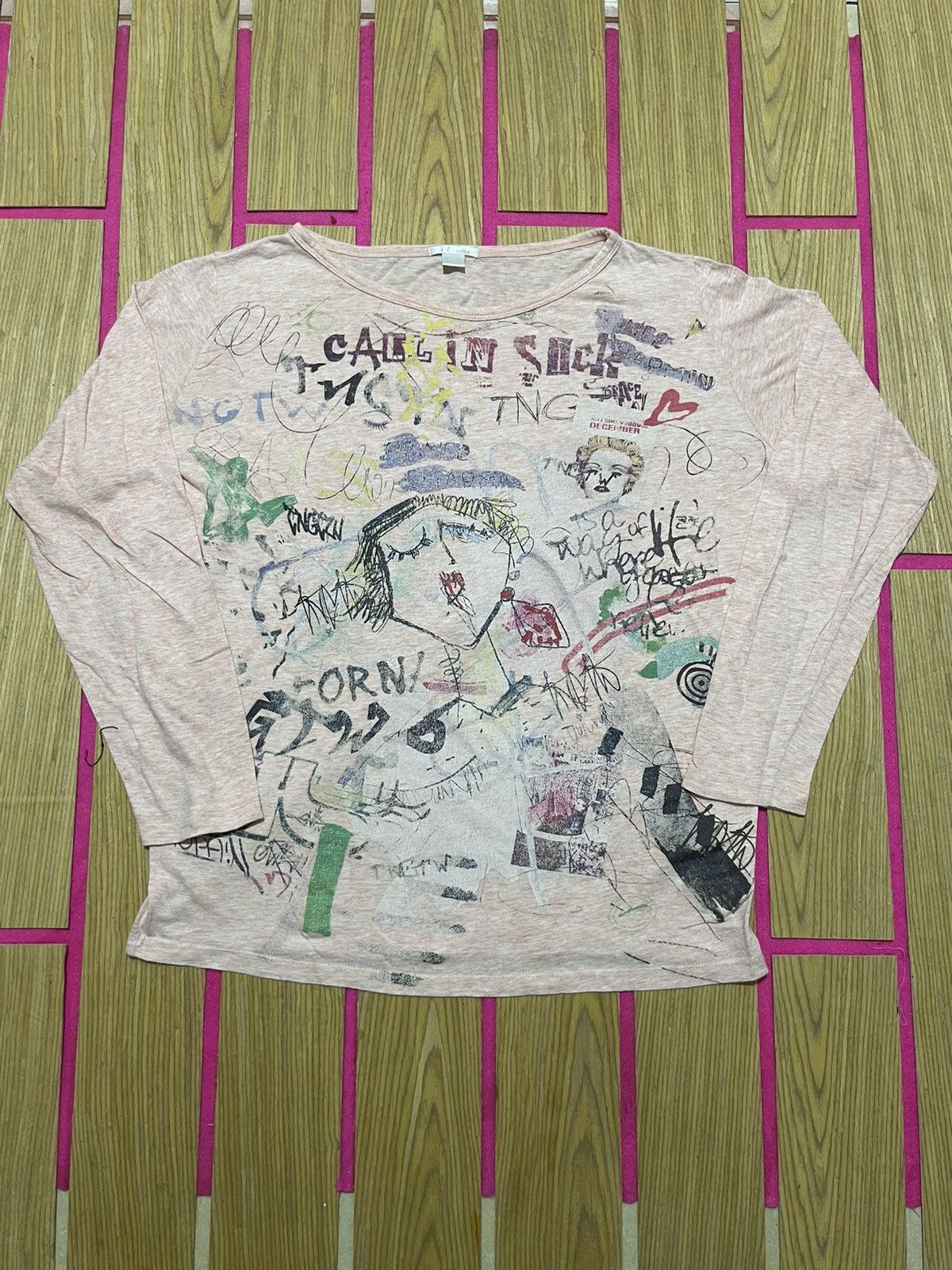 If Six Was Nine Y2K TNGTW long sleeve t-shirt with multi-colored graphics Size L / US 10 / IT 46 - 1 Thumbnail