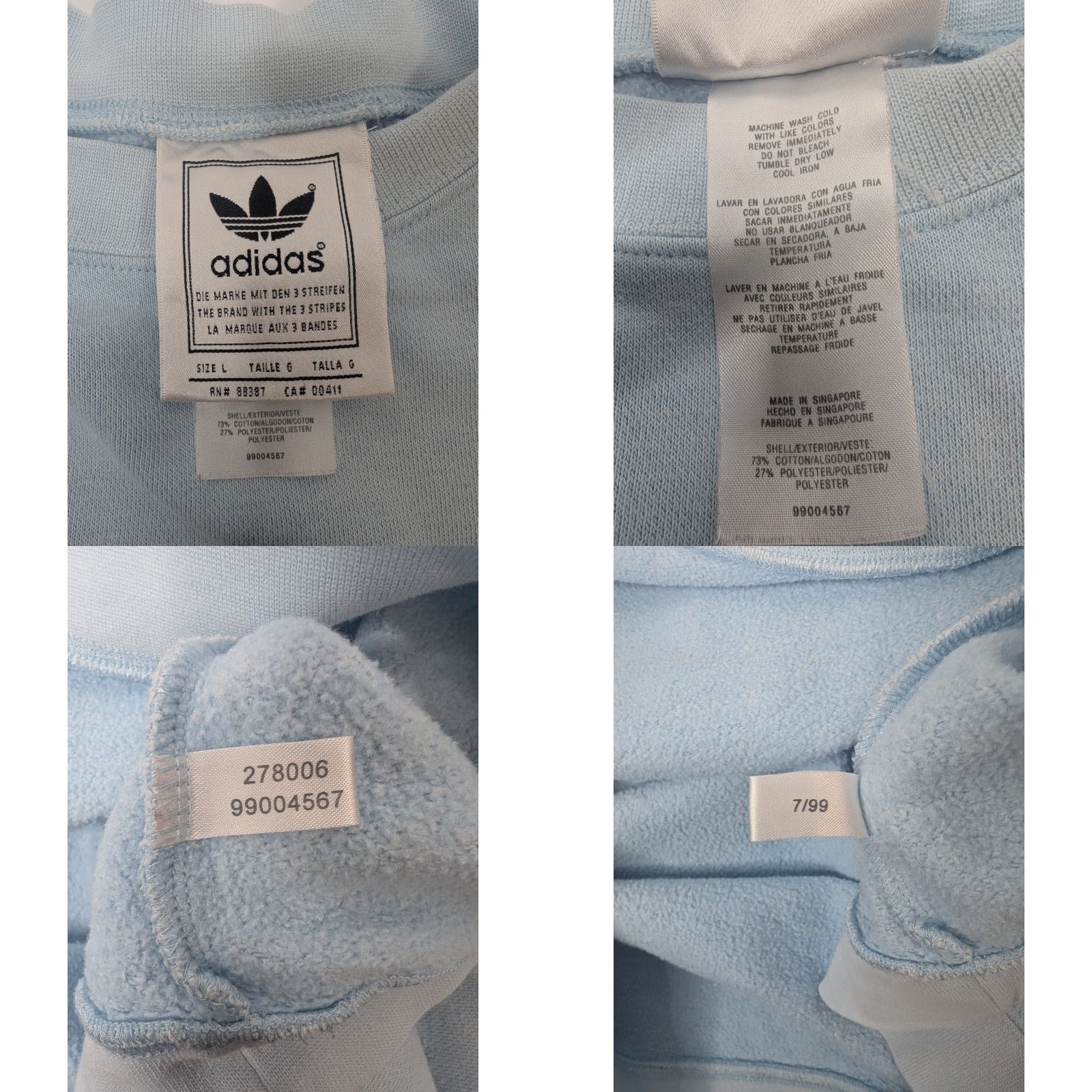 Adidas VINTAGE adidas Sweatshirt Embroidered Trefoil Logo 90s Y2K Streetwear Sz Large Size US L / EU 52-54 / 3 - 8 Thumbnail