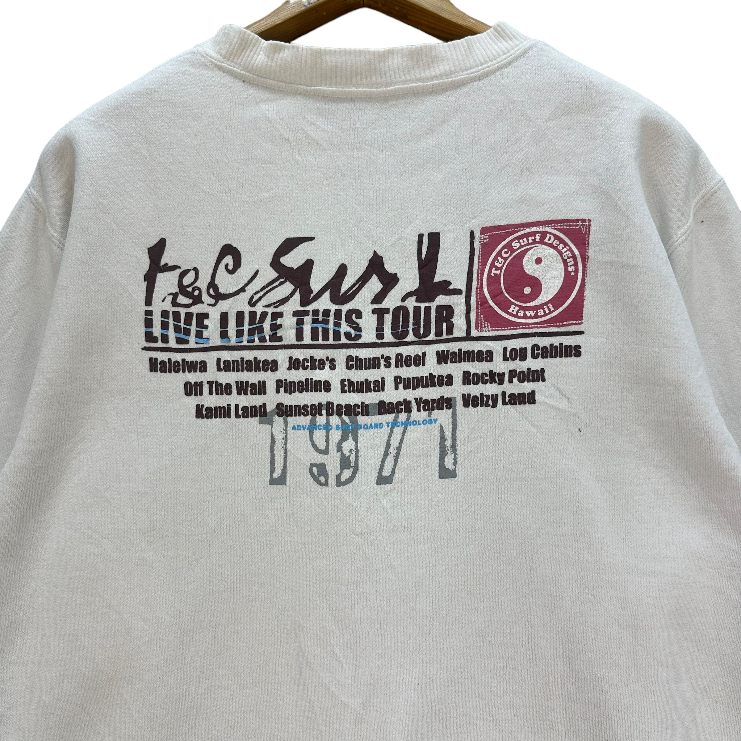 Japanese Brand T&C SURF DESIGNS HAWAII BIG LOGO SWEATSHIRTS #8425-008 Size US M / EU 48-50 / 2 - 11 Thumbnail