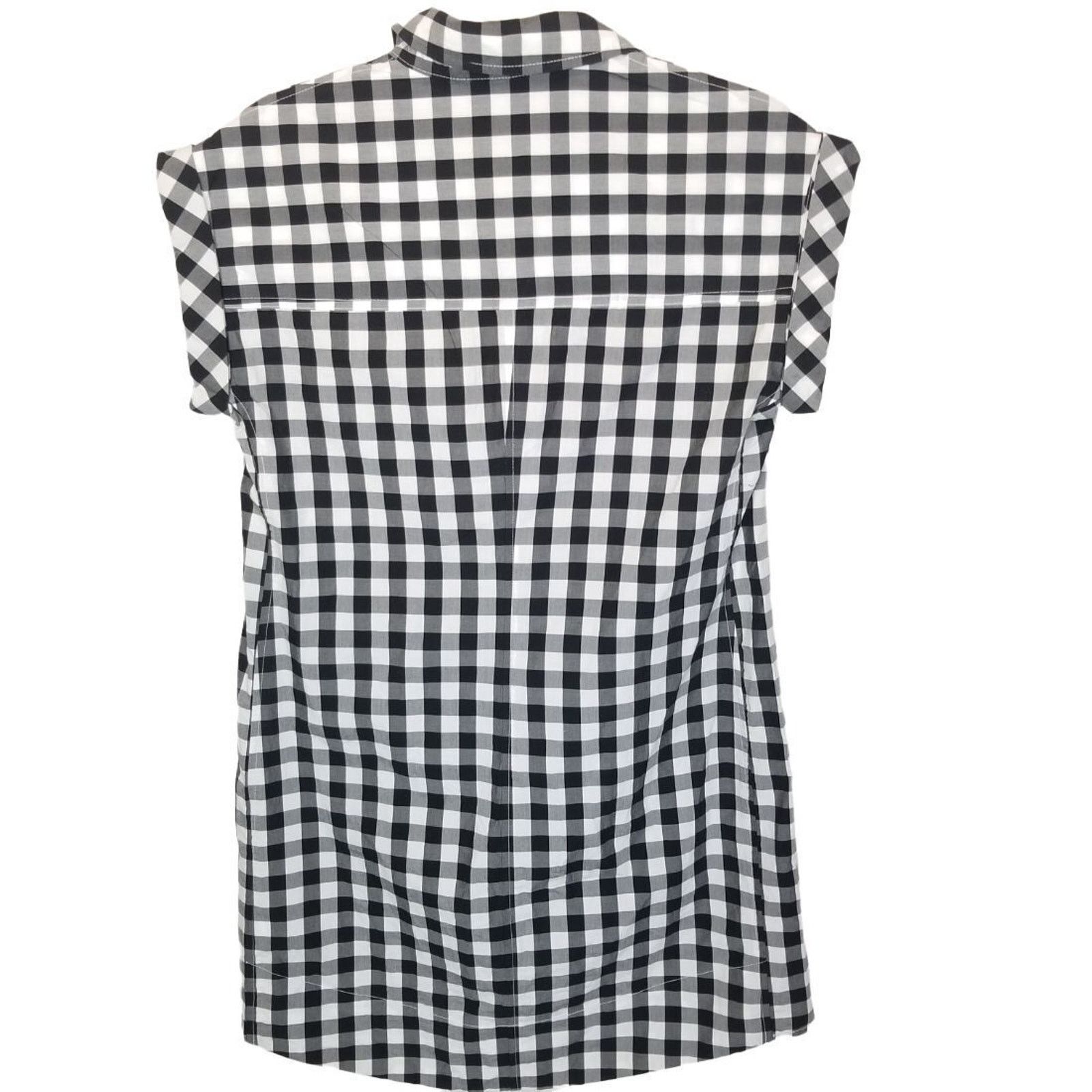 J.Crew J. Crew Womens Checkered Gingham Popover Tunic Mini Dress Size XS / US 0-2 / IT 36-38 - 8 Thumbnail
