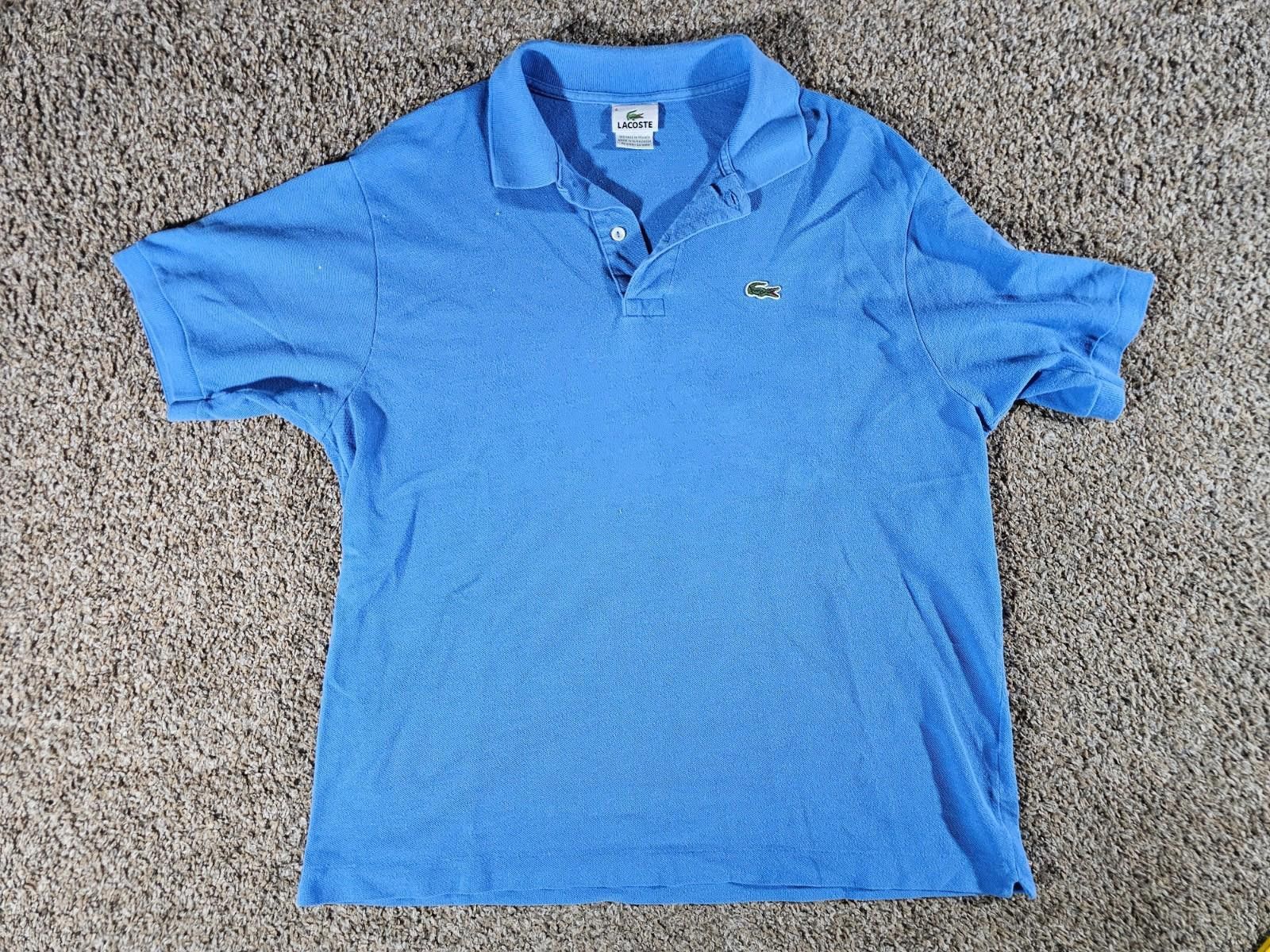 Lacoste Lacoste Sz 6 Blue Polo Made In FRANCE Logo Size US M / EU 48-50 / 2 - 1 Thumbnail