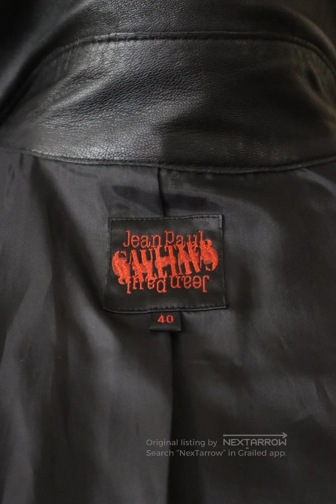 Jean Paul Gaultier 1990s Jean Paul Gaultier Black Leather Coat. Size M / US 6-8 / IT 42-44 - 6 Thumbnail