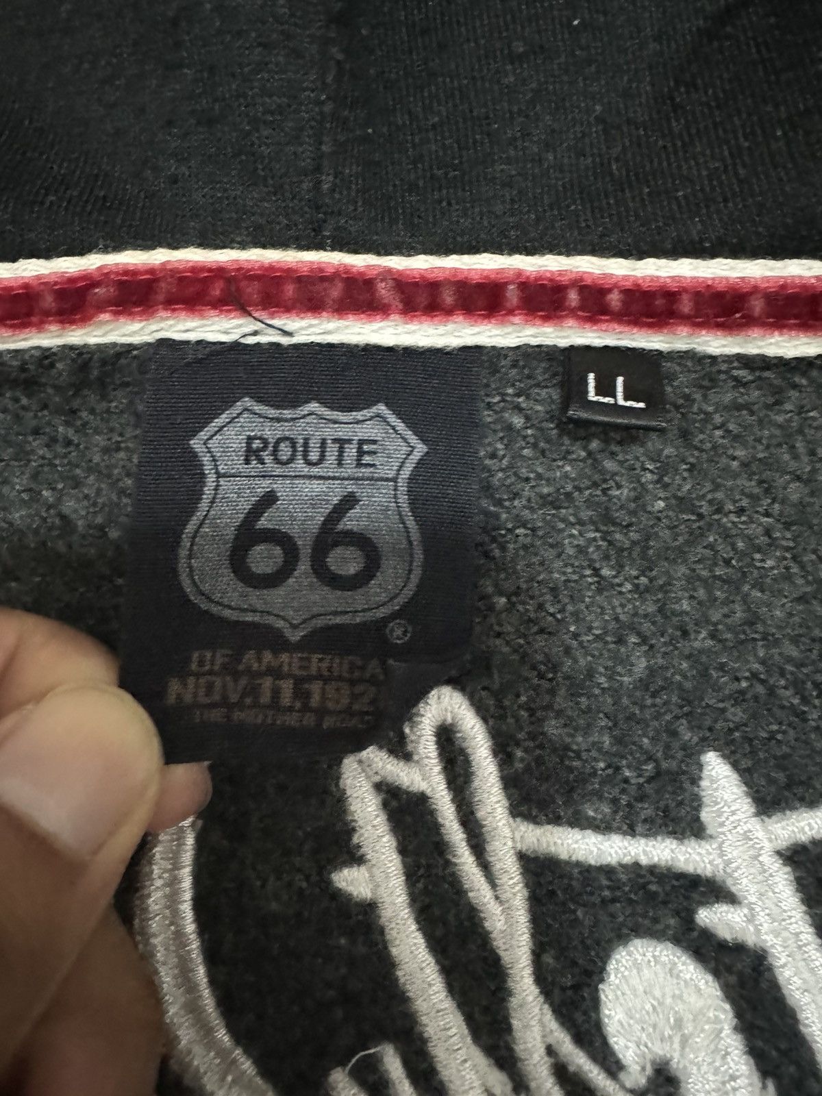 Route 66 × Vintage Route66 Motorcycle Zipper Hoodie Size US L / EU 52-54 / 3 - 8 Thumbnail