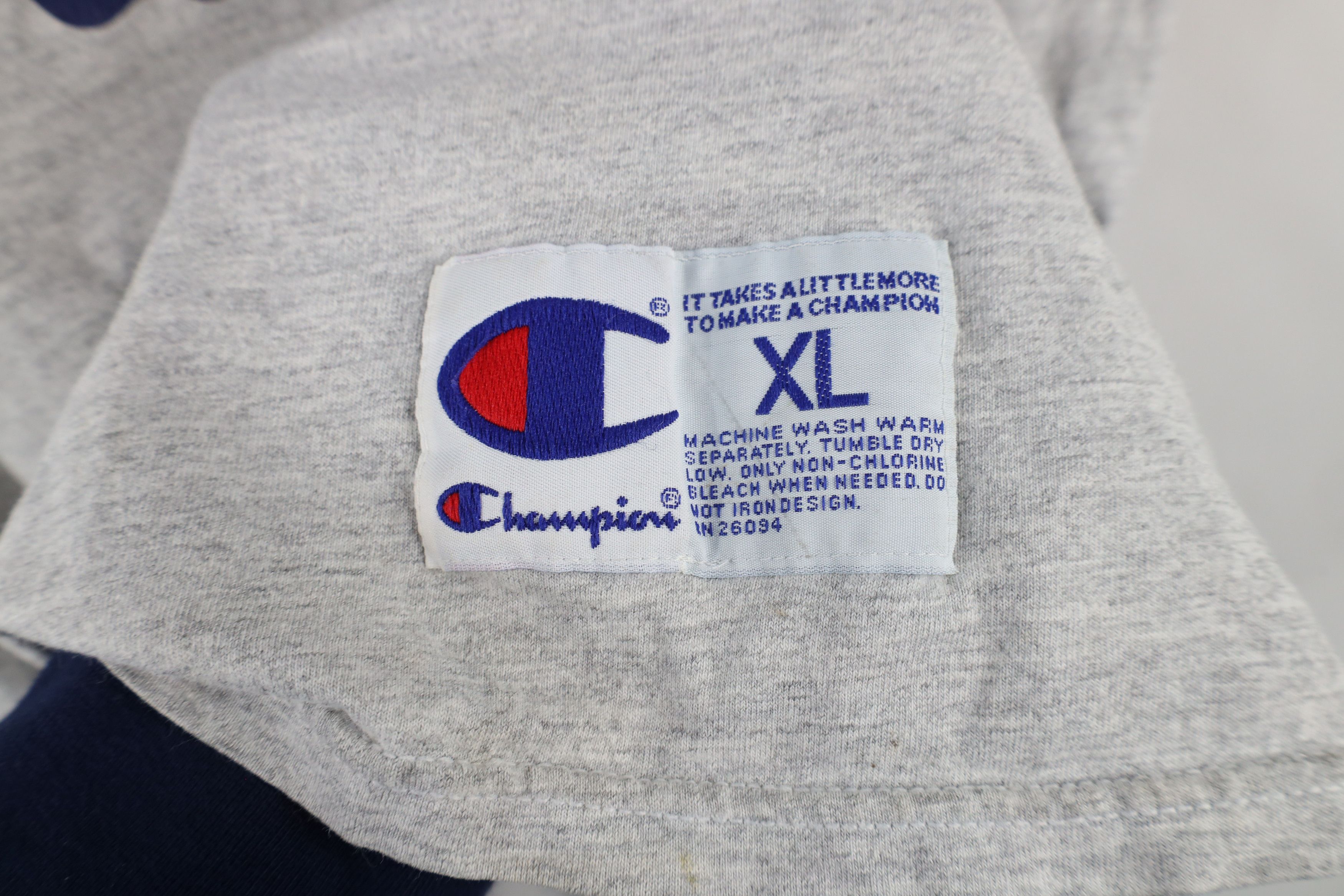 Champion × Vintage Vintage 90s Champion University Football Sleeveless T-Shirt Size US XL / EU 56 / 4 - 4 Thumbnail