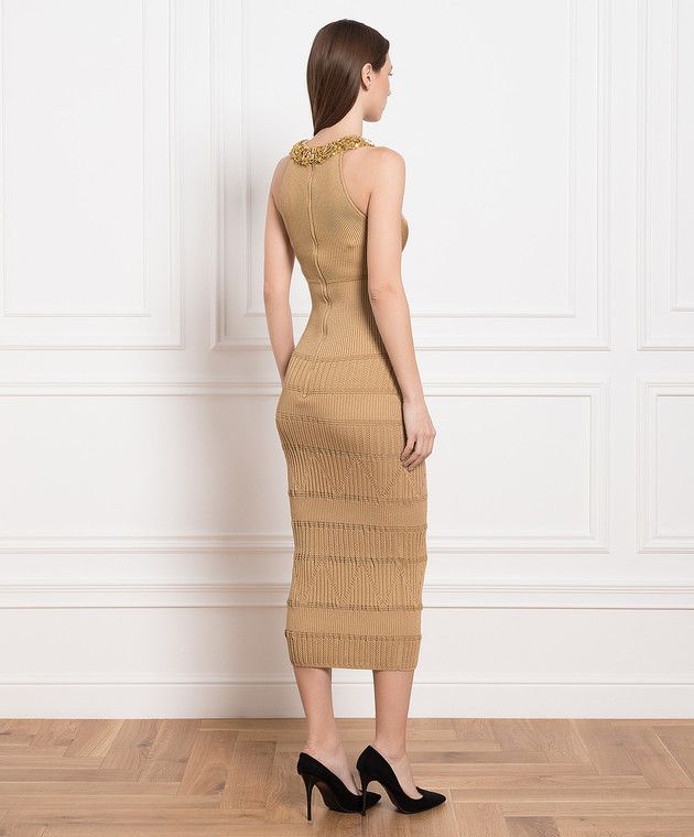 Balmain o1s1rm0624 Dress in Brown Size M / US 6-8 / IT 42-44 - 4 Thumbnail