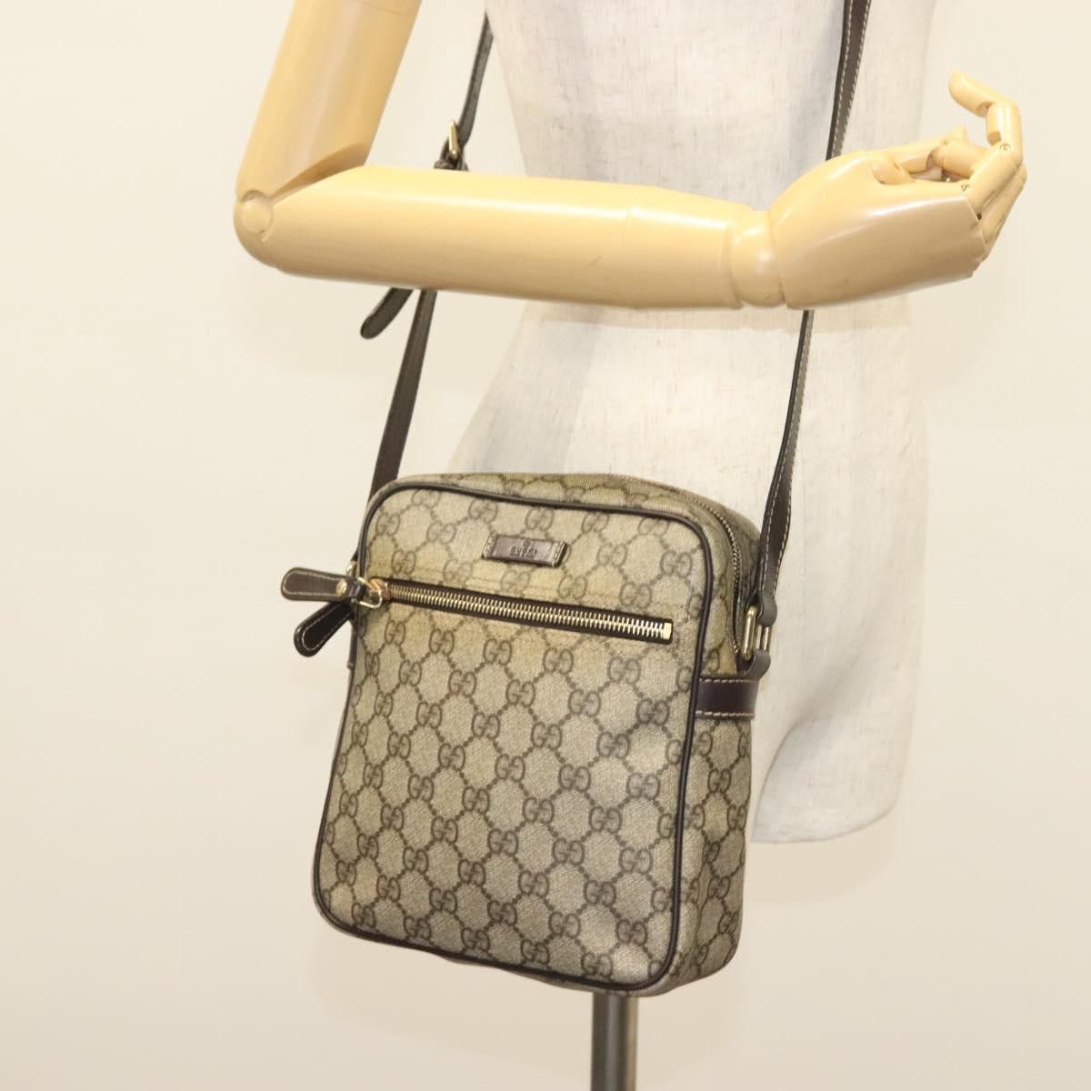 Gucci GUCCI GG Supreme Shoulder Bag Pvc Beige Gold Size ONE SIZE - 24 Thumbnail