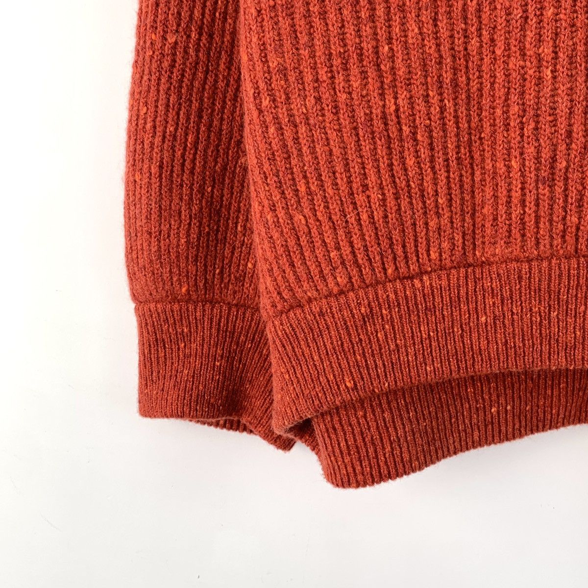 Brunello Cucinelli Brunello Cucinelli Red Wool Long Sleeve Knit Sweater K26WX Size M / US 6-8 / IT 42-44 - 4 Thumbnail