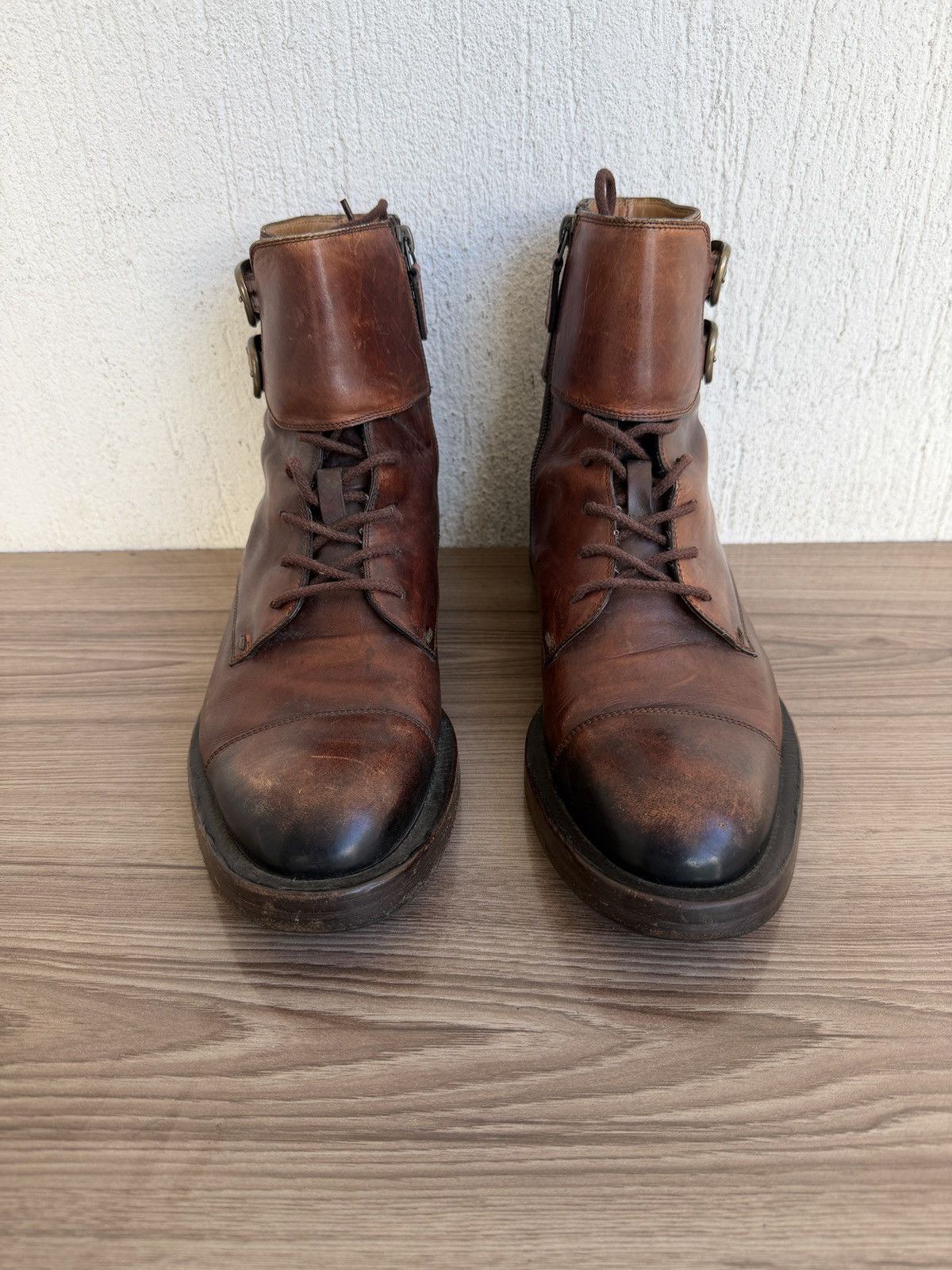 Gucci officer double buckle military boots Size US 8 / EU 41 - 6 Thumbnail