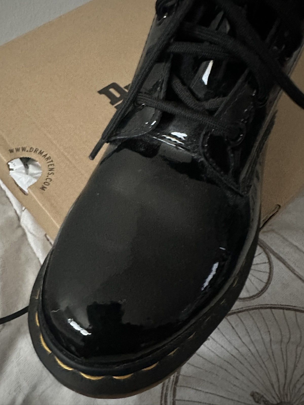 Dr. Martens Black patent leather boots Size US 10 / IT 40 - 2 Thumbnail
