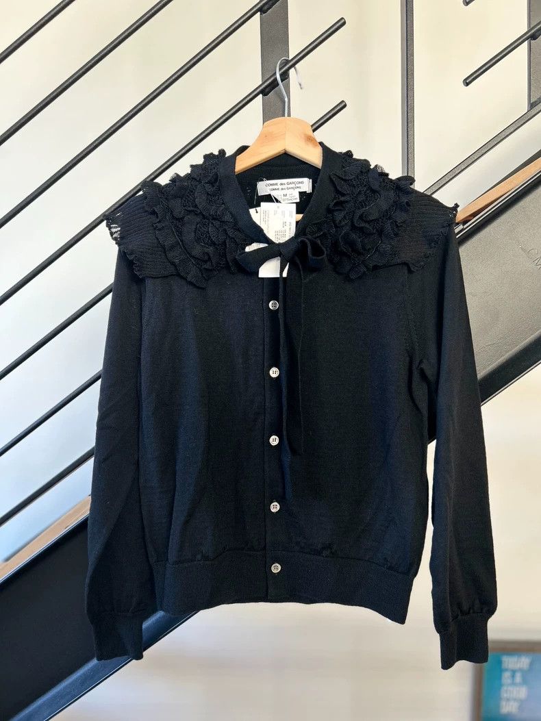 Comme des Garcons Comme Des Garcons Wool bow lace cardigan Size S / US 4 / IT 40 - 1 Thumbnail