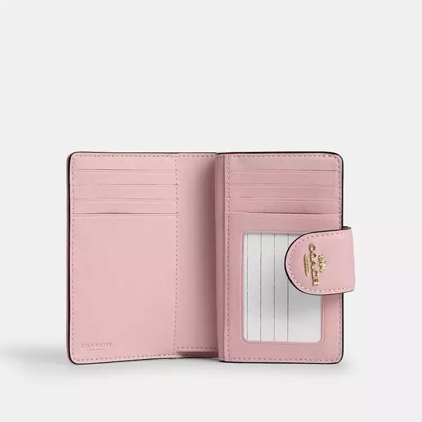 Coach NWT Coach Medium Corner Zip Wallet denim CDF13 Light Pink Size ONE SIZE - 8 Thumbnail