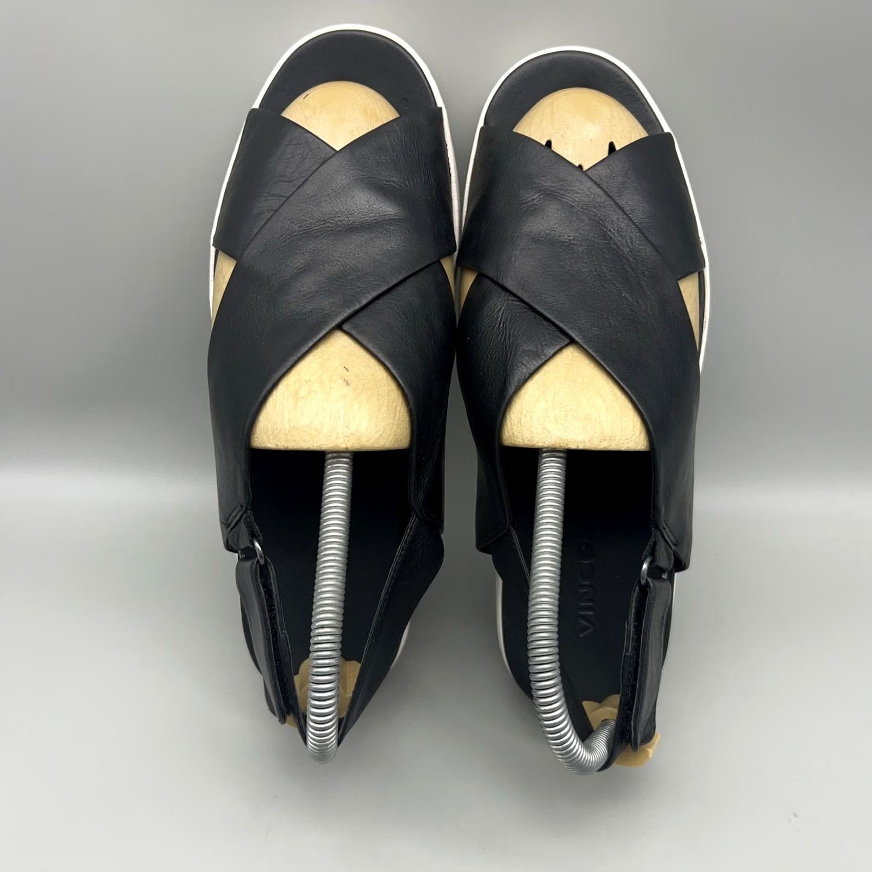 Vince Vince Sandals Womens Size 6 Black Leather Platform Slingback Crisscross Luxury Size US 6 / IT 36 - 7 Thumbnail