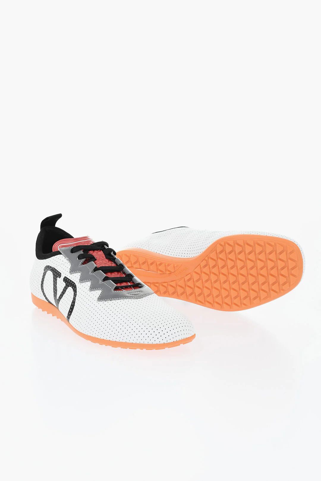 Valentino og1mm0426 Perforated Leather Sneakers in White Size US 8 / EU 41 - 3 Thumbnail
