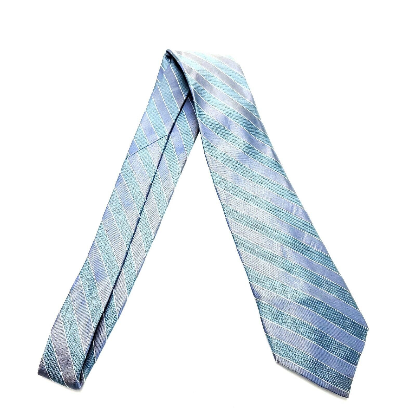 Calvin Klein Calvin Klein Silk Tie Woven Striped Blue Purple Size ONE SIZE - 6 Thumbnail