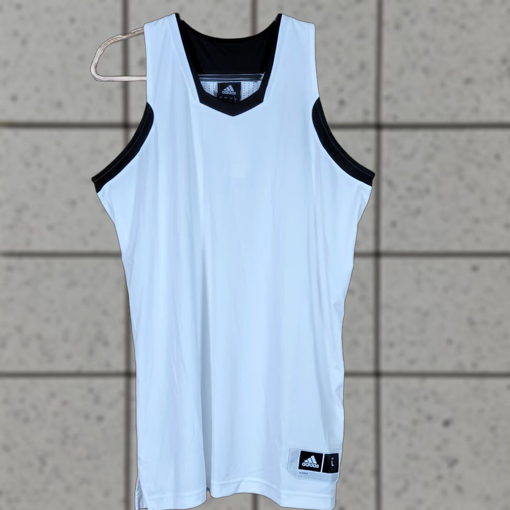Adidas Adidas Performance Womens Tank Top Basketball Active Top Logo Pullover V-Neck White L Shirt Womens Basketball, Gym & Training Size L / US 10 / IT 46 - 1 Thumbnail