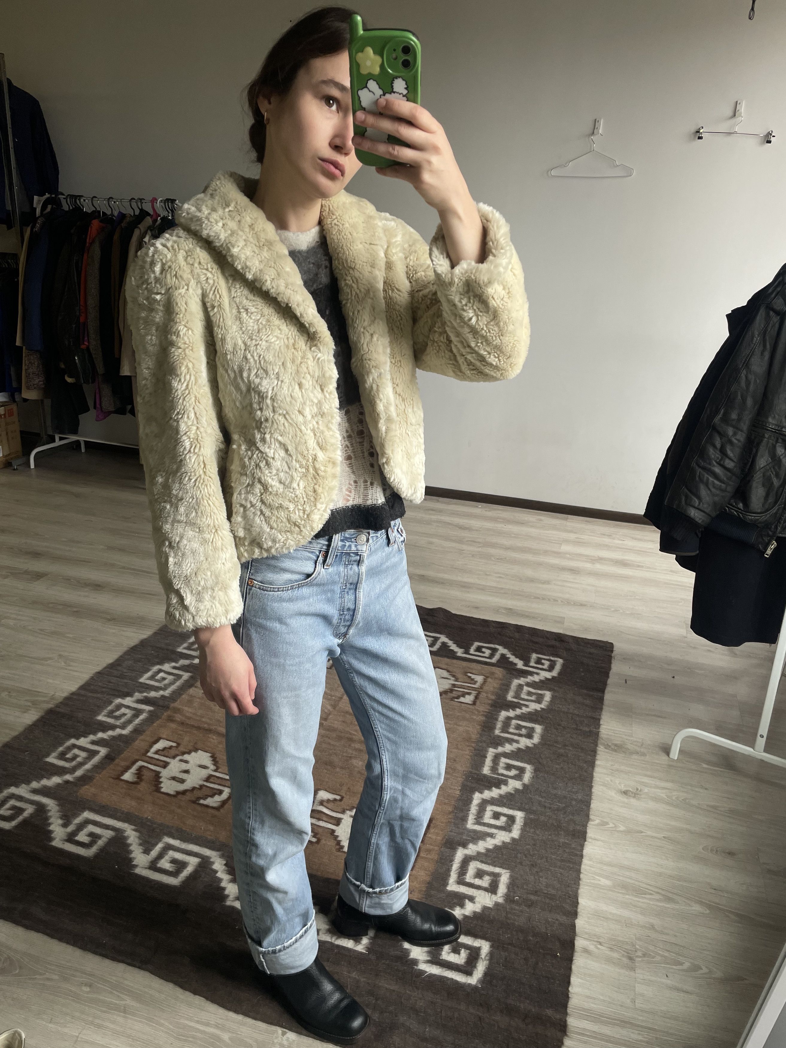 Balmain Balmain Vintage y2k Faux Fur Cropped Coat 7900AC Size S / US 4 / IT 40 - 3 Thumbnail