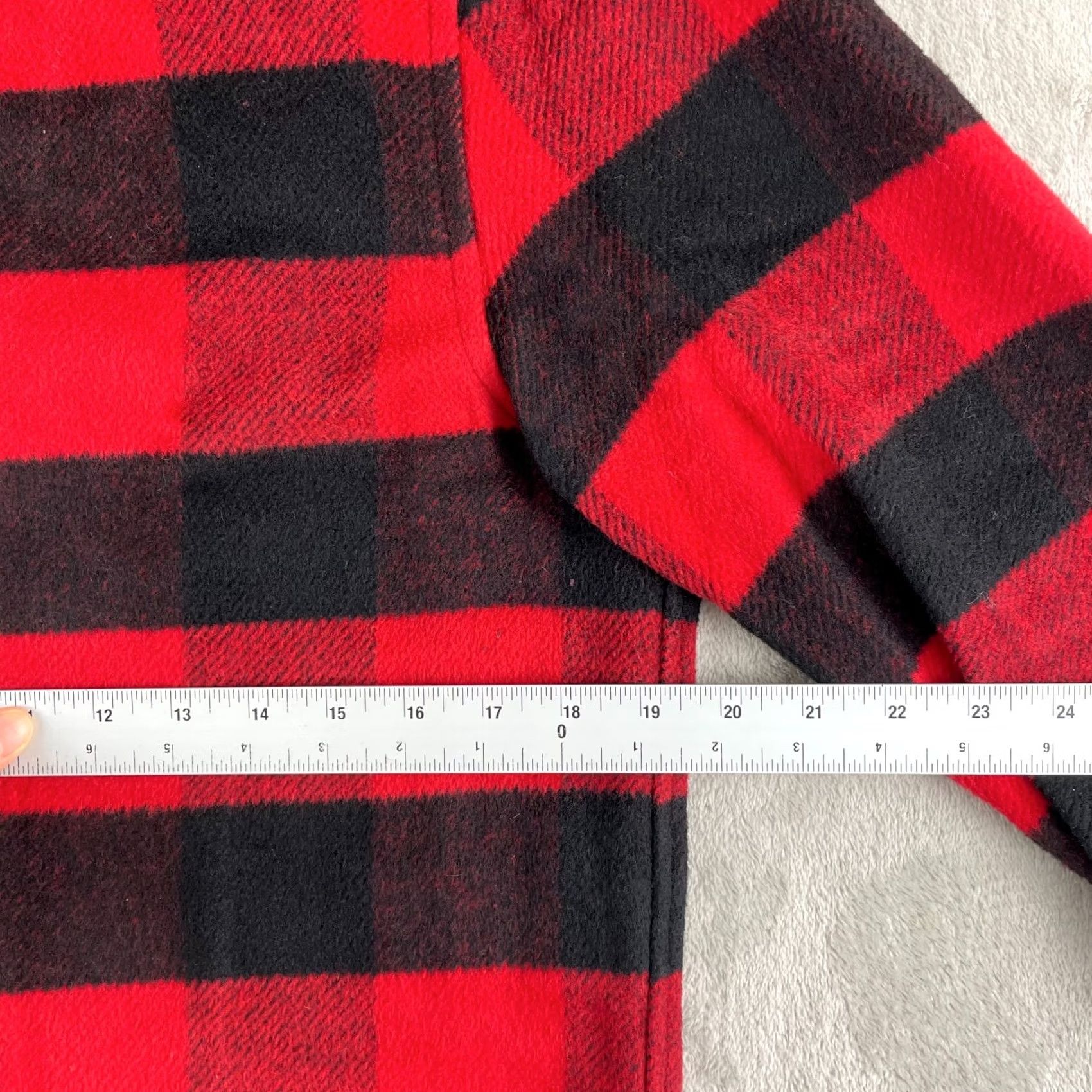 Allsaints All Saints DryTown Flannel Overshirt Men M Red Buffalo Check Wool Blend Size US M / EU 48-50 / 2 - 5 Thumbnail