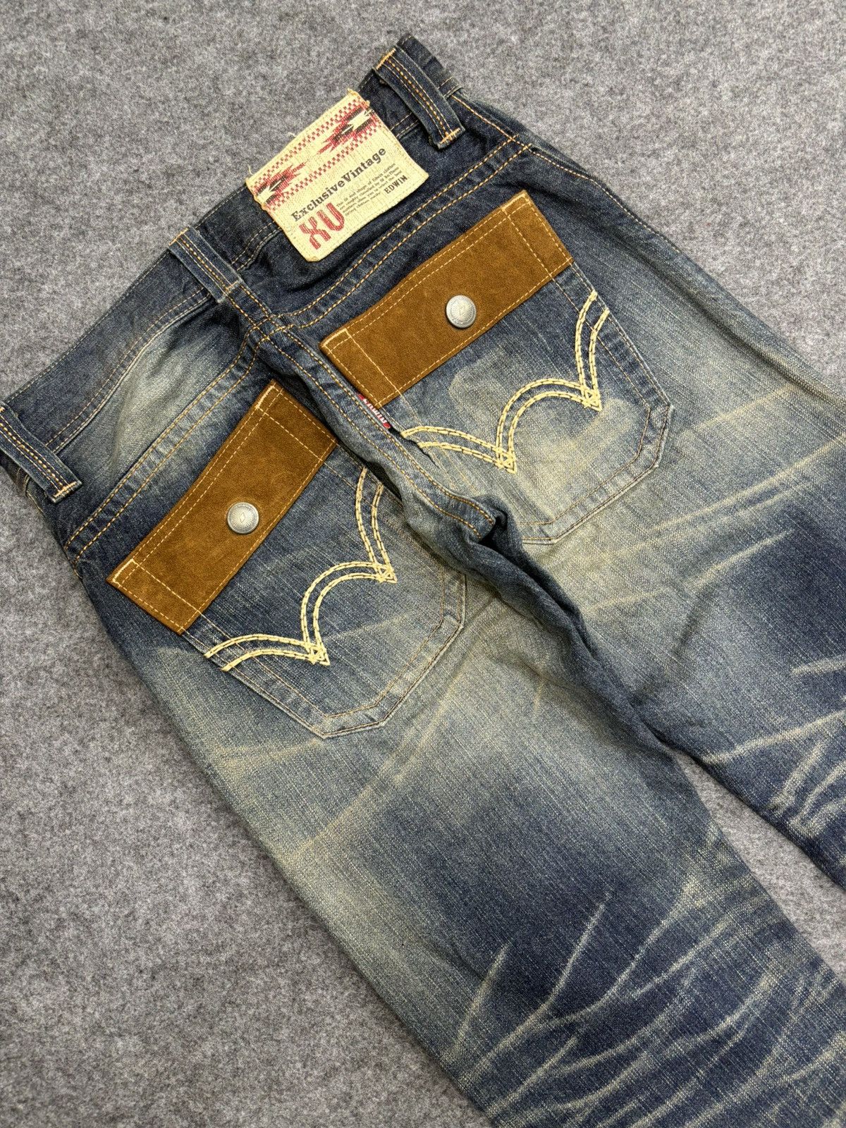 Edwin 💥Bush Denim💥Sick 90s Style Rust Wash Edwin Bush Denim F520 Size US 31 - 19 Thumbnail