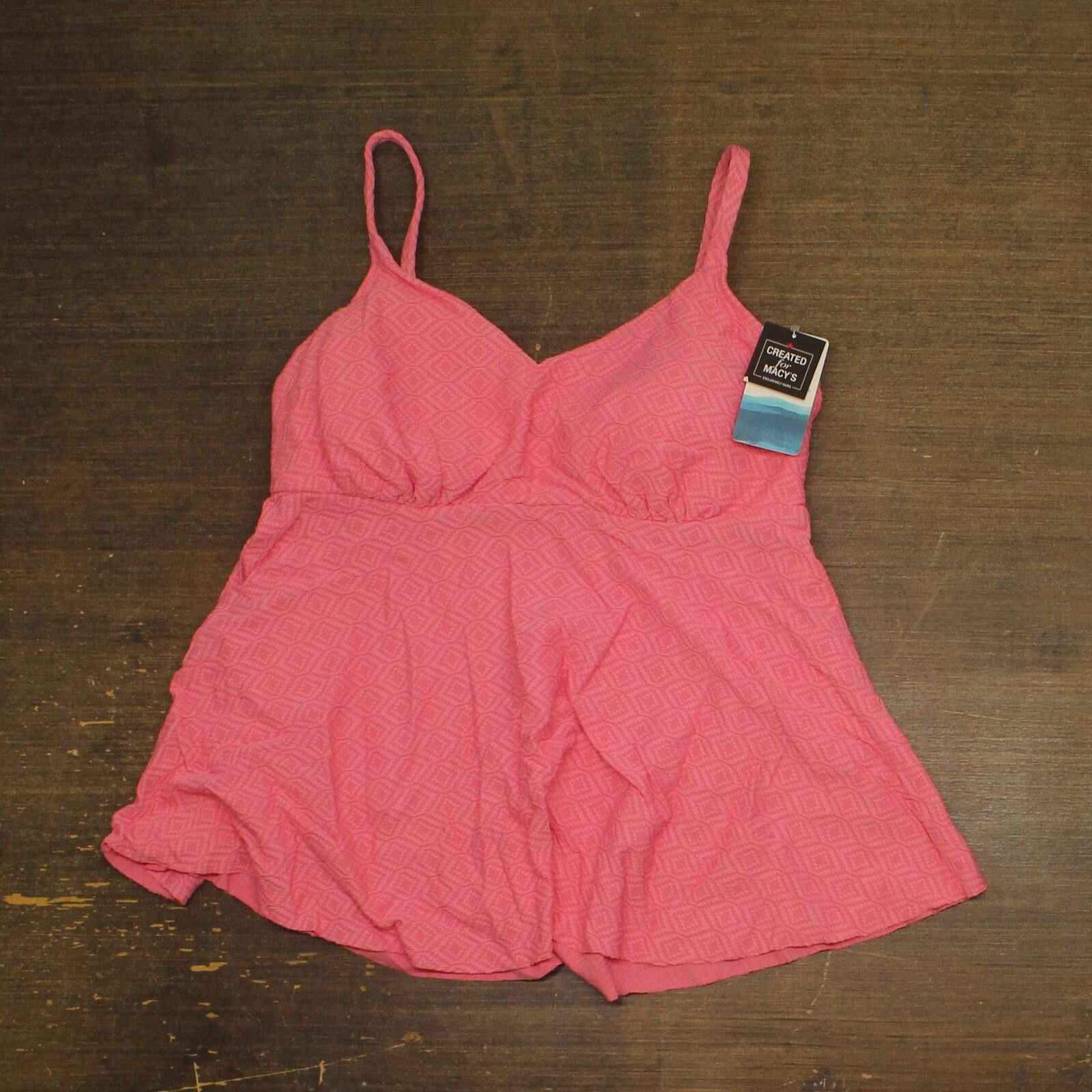 Other Nwt Swim Solutions Tankini Top Swim 806766 Guava Pink 16 Size ONE SIZE - 1 Thumbnail