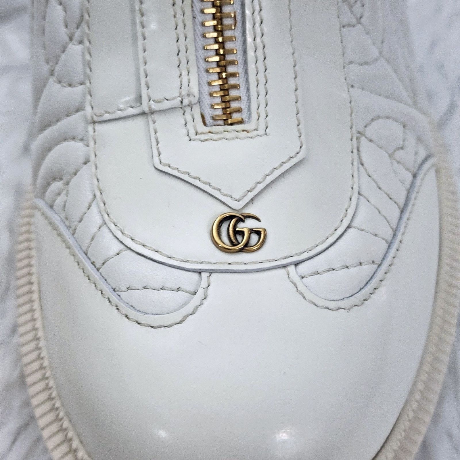 Gucci Gucci Calfskin G Rhombus Ankle Boots White 39.5G | 9.5 US Size US 9.5 / IT 39.5 - 6 Thumbnail