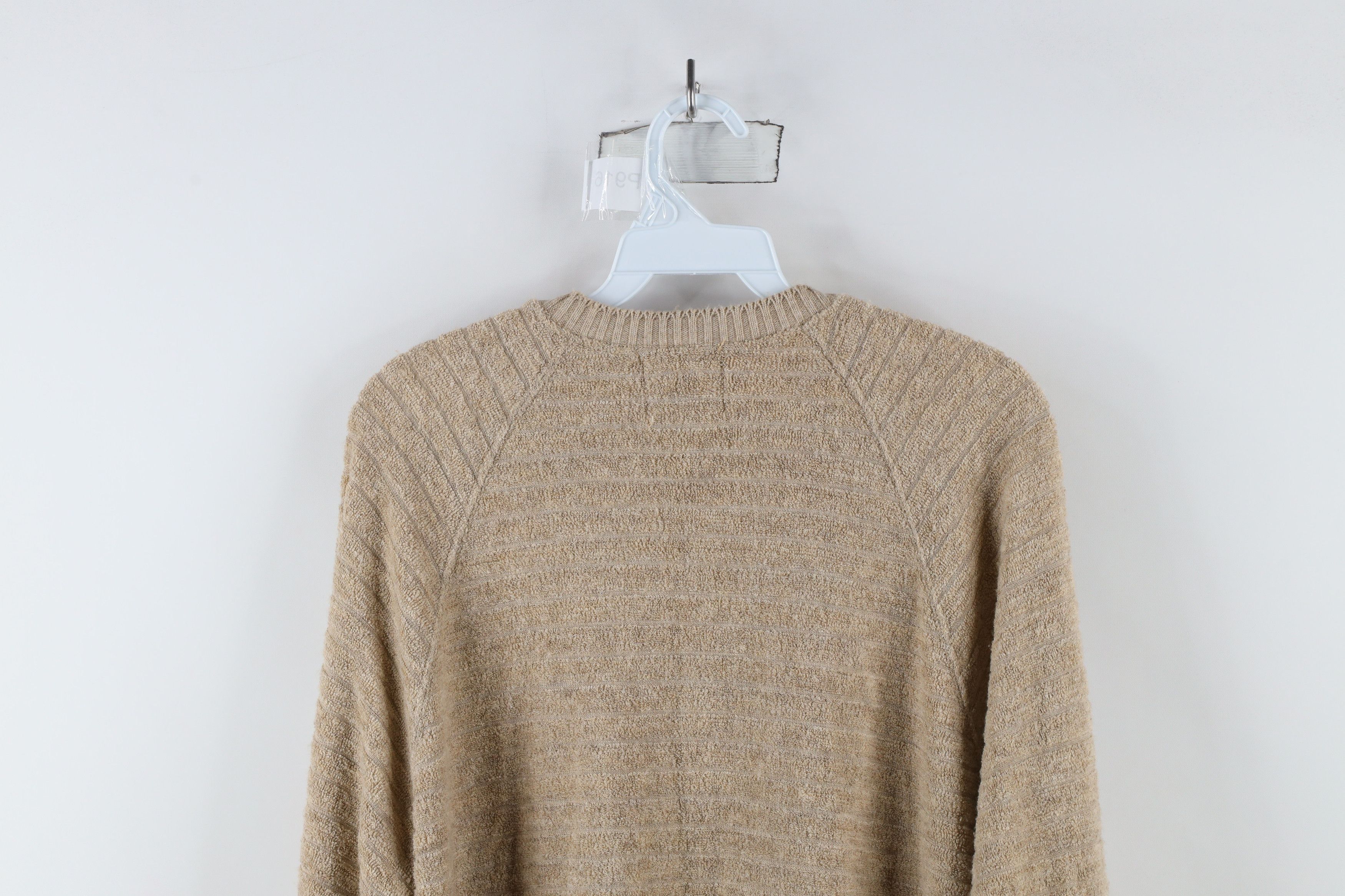 Vintage Vintage 70s Streetwear Cloth V-Neck Sweater Beige Brown Size US XL / EU 56 / 4 - 8 Thumbnail