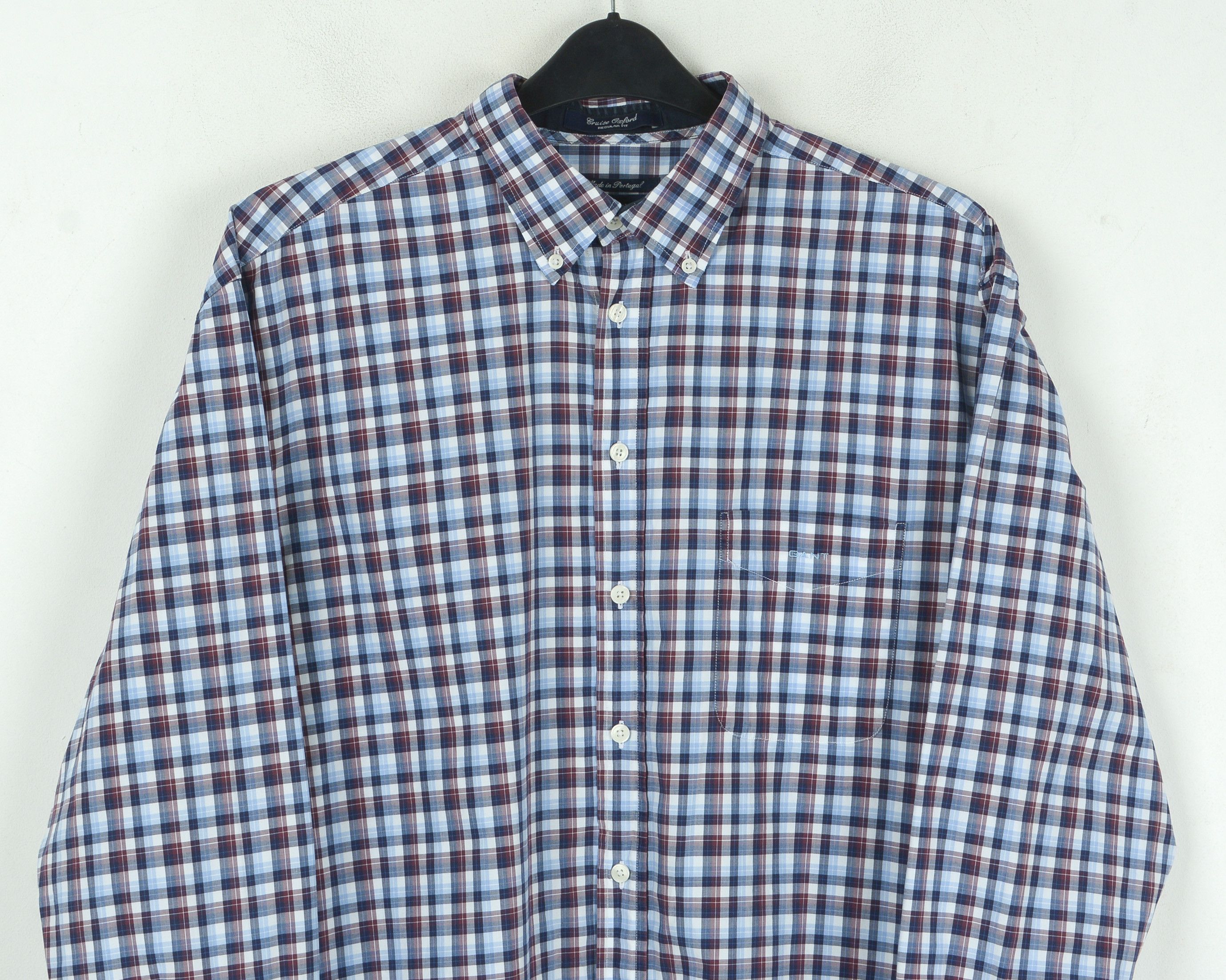 Gant Cruise Oxford Men XL Shirt Formal Cotton Long Sleeve Checked Size US XL / EU 56 / 4 - 2 Thumbnail
