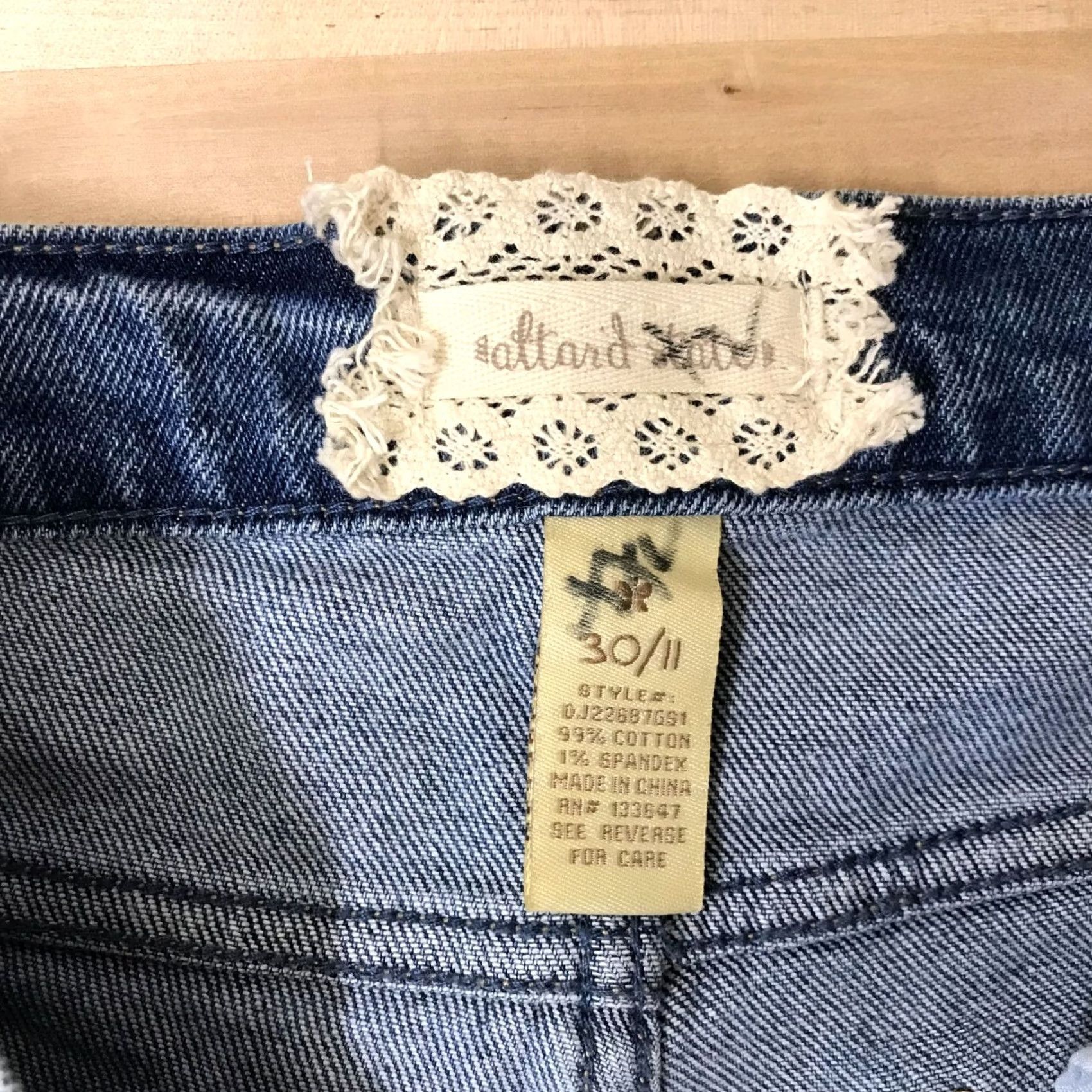 Vintage ALTAR'D STATE FLARE JEANS Blue Denim Cotton Blend Womens 30/11 Size 30" / US 8 / IT 44 - 7 Thumbnail