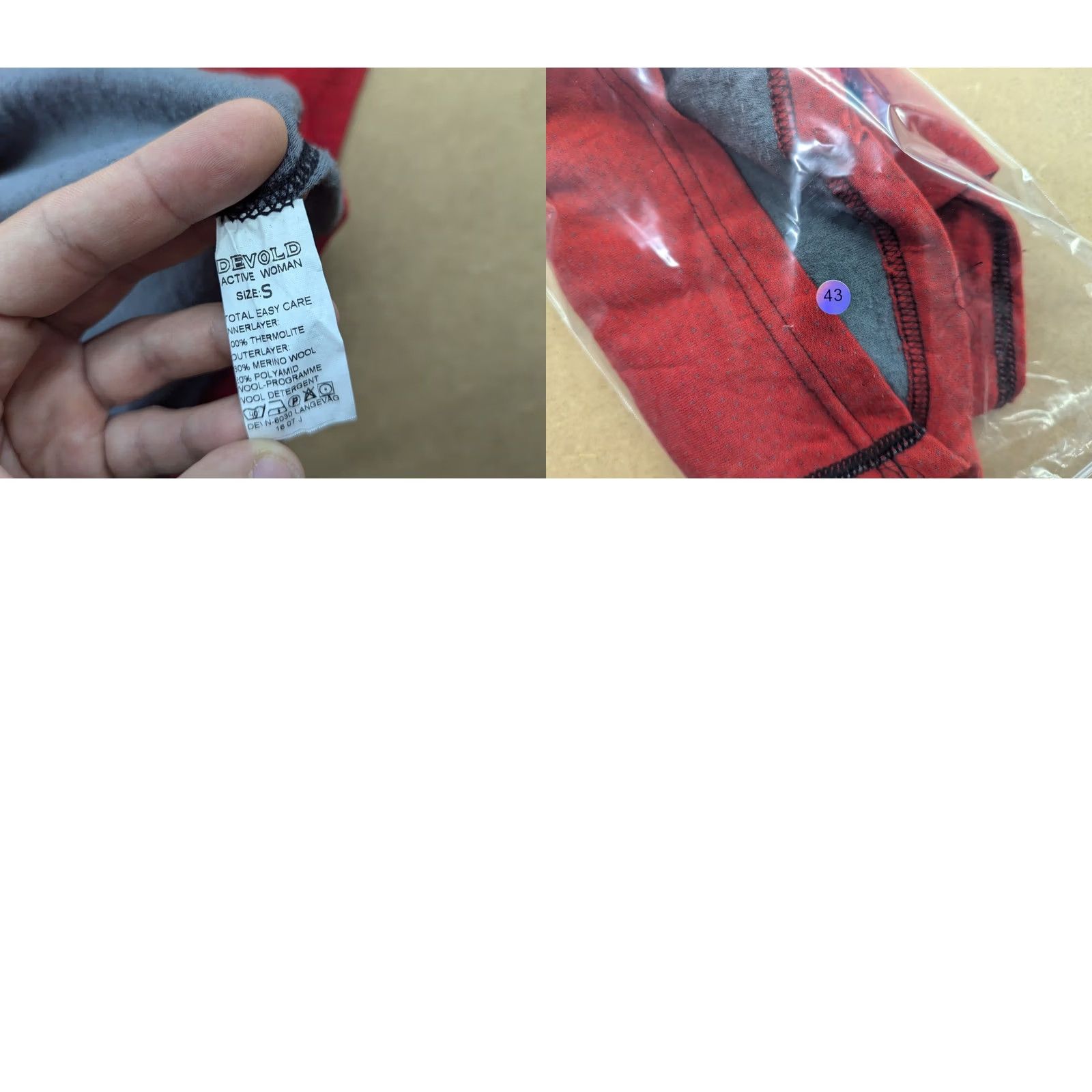 Vintage Devold Base Layer Shirt Womens Small Red Outdoor Sport Ski Wool Blend Thermal T-Shirt Size S / US 4 / IT 40 - 8 Thumbnail