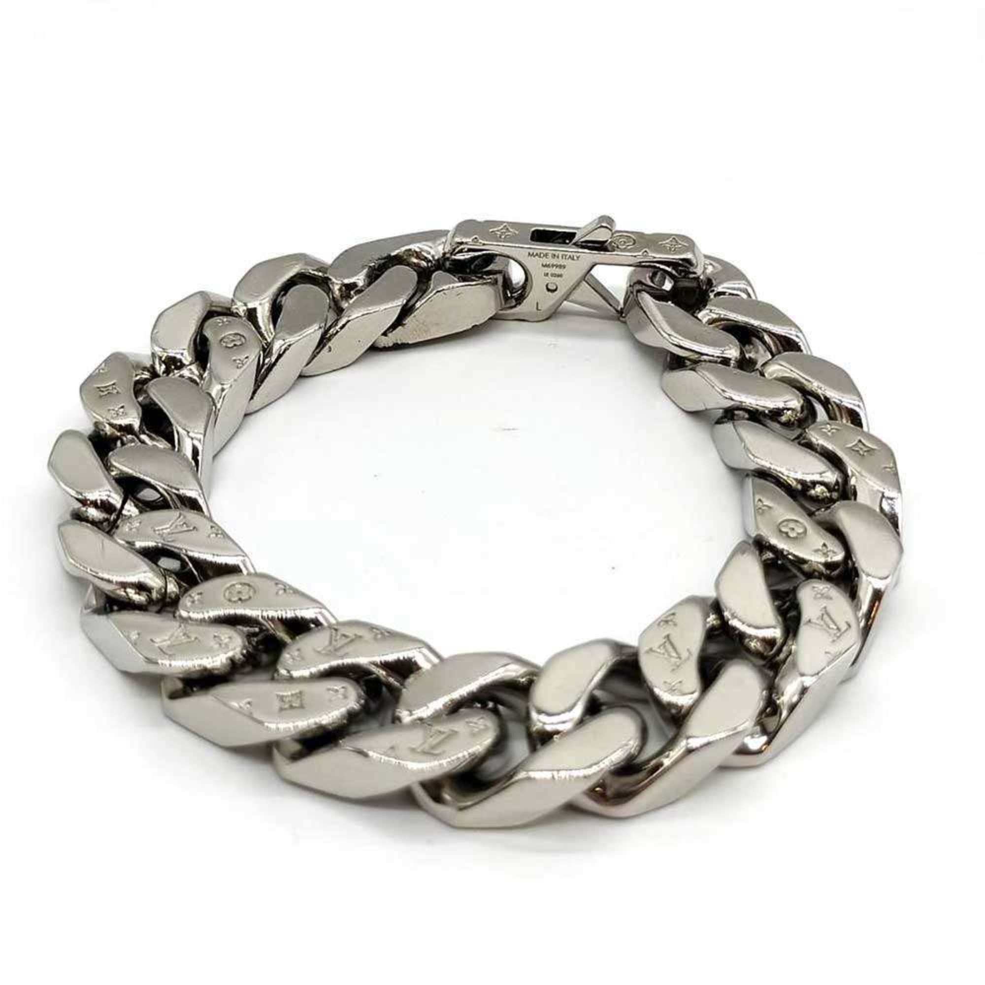 Louis Vuitton LV Chain Link Bracelet, Size L, Silver-Colored Metal  Bracelet/Bangle, M69989, LOUISVUITTON