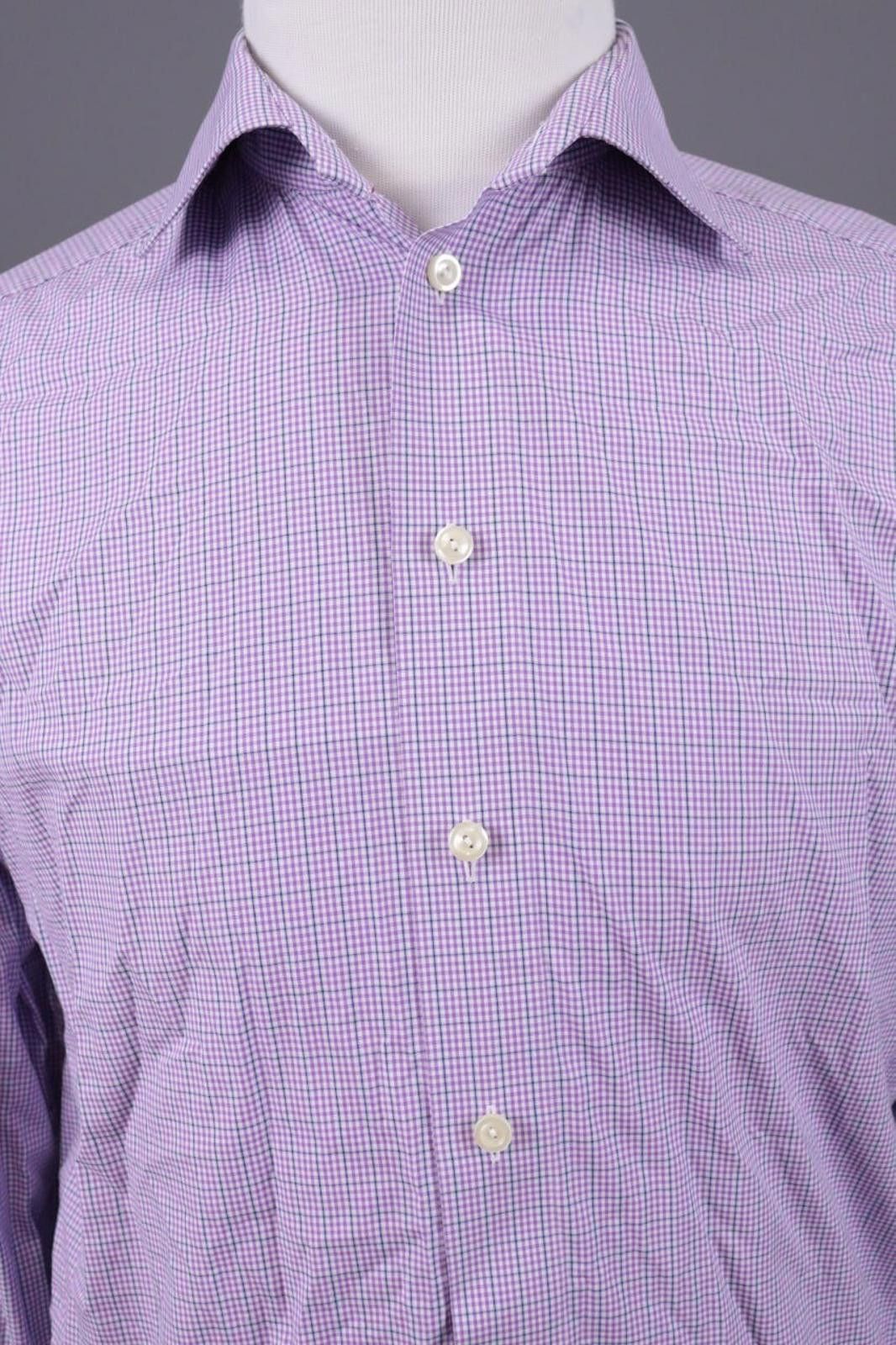 Eton Eton Contemporary Pink Check Shirt Size 40 / 15.75 Size US M / EU 48-50 / 2 - 4 Thumbnail