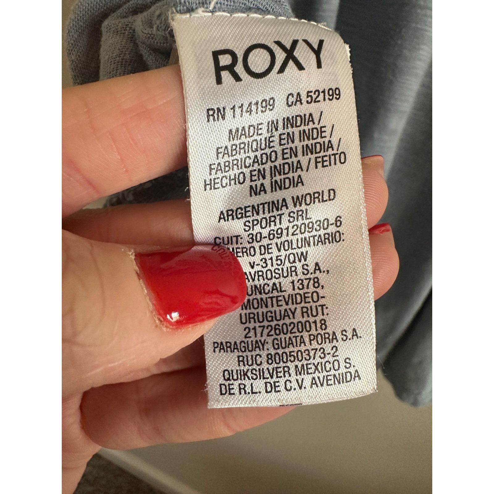 Other Roxy Blue Cotton V-Neck Embroidered Sleeveless Mini Dress Size M / US 6-8 / IT 42-44 - 12 Thumbnail