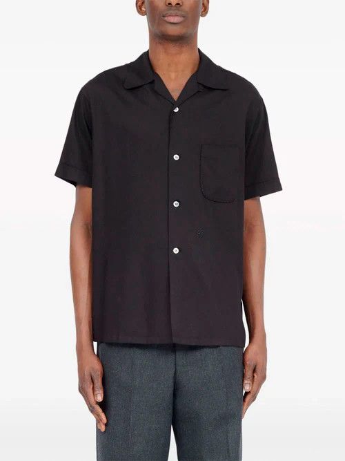 Maison Margiela o1w1db11225 Short sleeves Shirt in Black Size US M / EU 48-50 / 2 - 2 Thumbnail