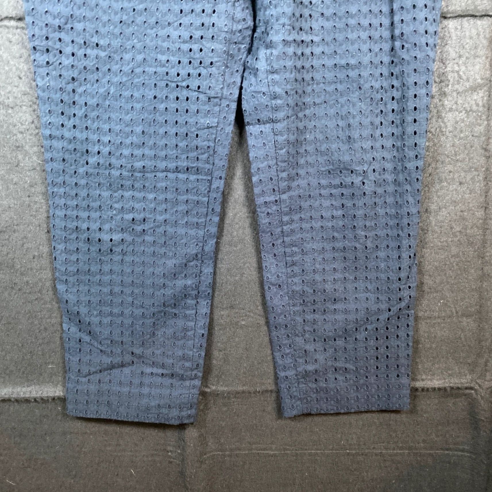Ann Taylor VINTAGE Ann Taylor LOFT Blue Zoe Ankle Pants Women 10 Straight Leg Stretch Lined Casual Workwear Pants Size 24" / US 00 / IT 34 - 3 Thumbnail