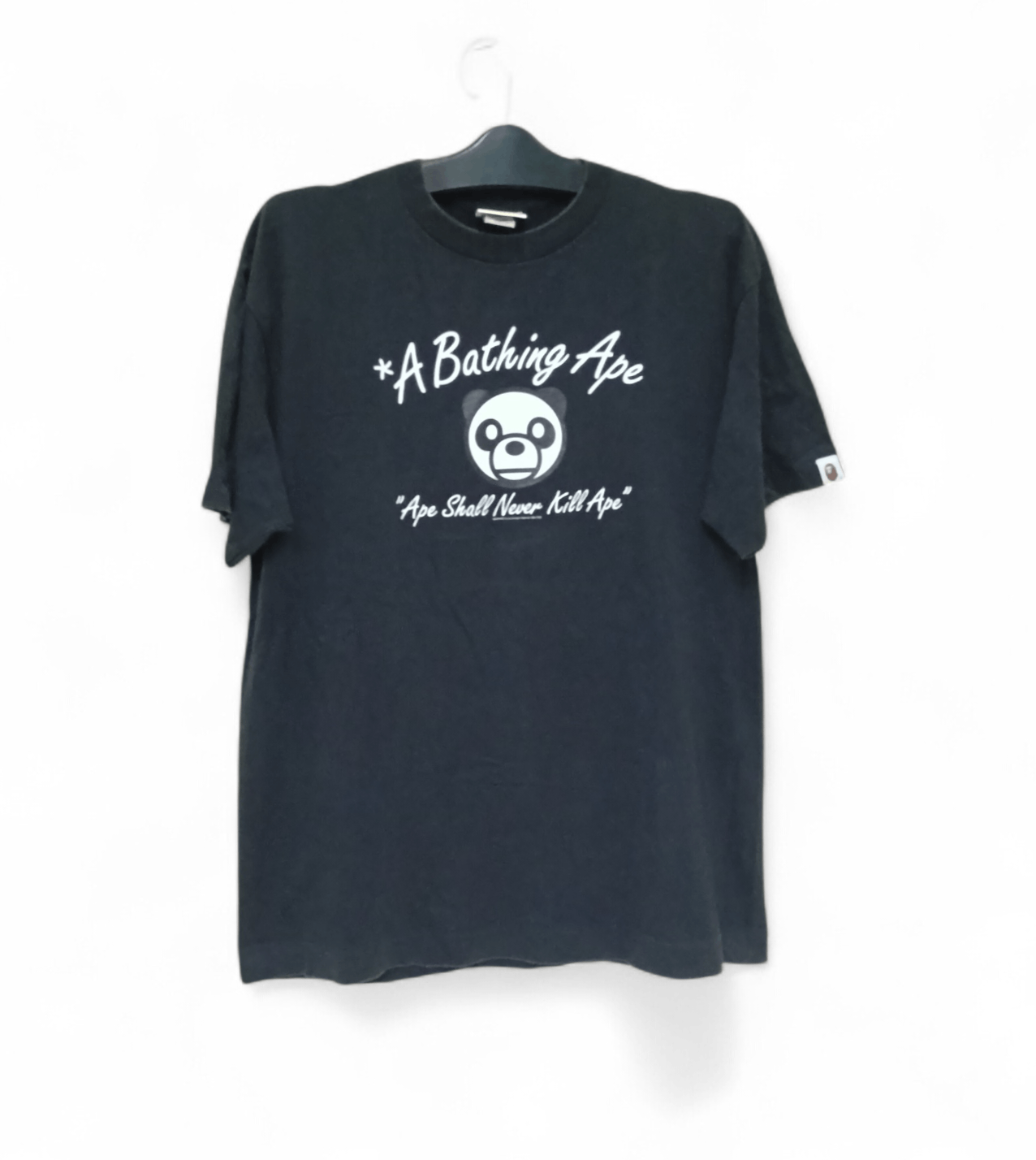 Bape Rare BAPE A Bathing Ape Baby Milo Panda 2008 black tees Size US L / EU 52-54 / 3 - 1 Thumbnail
