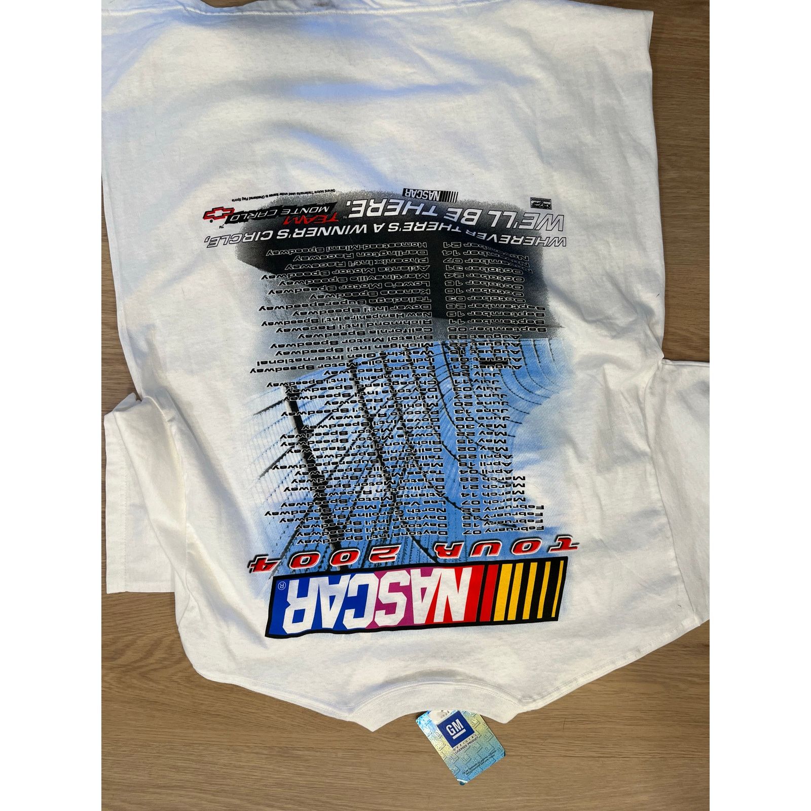 NASCAR Vintage Nascar T Shirt Adult XL White Chevrolet Size US XL / EU 56 / 4 - 6 Thumbnail