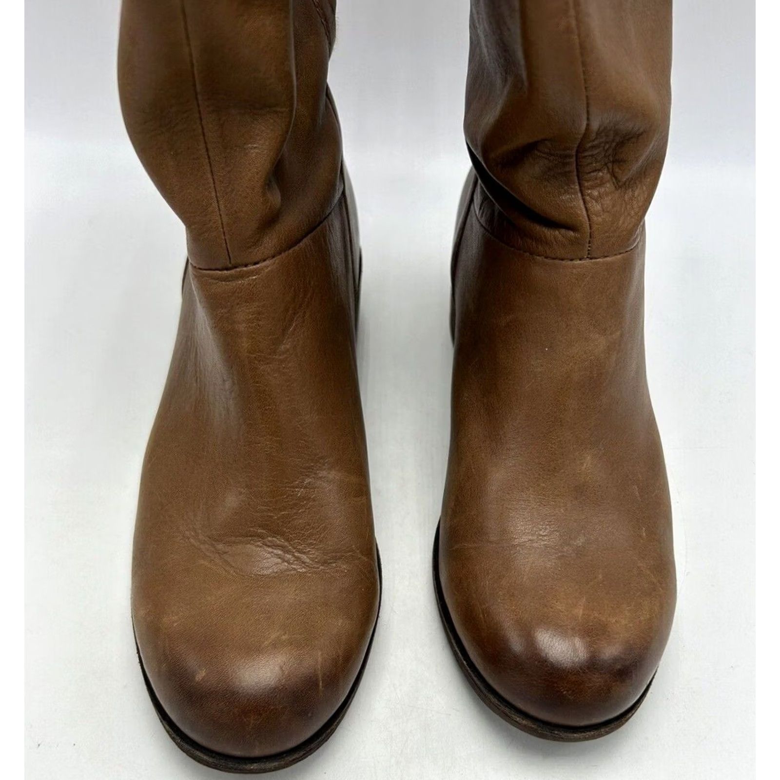 Ugg UGG Boots Womens 7 Brown Cary Wool Leather Mid Calf Pull On Block Heel Read Size US 7 / IT 37 - 4 Thumbnail