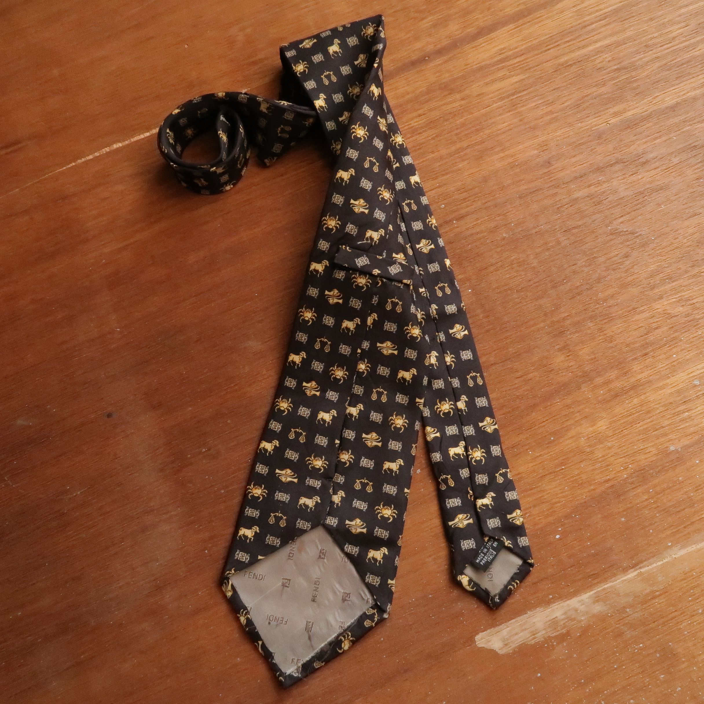 fendi monogram tie