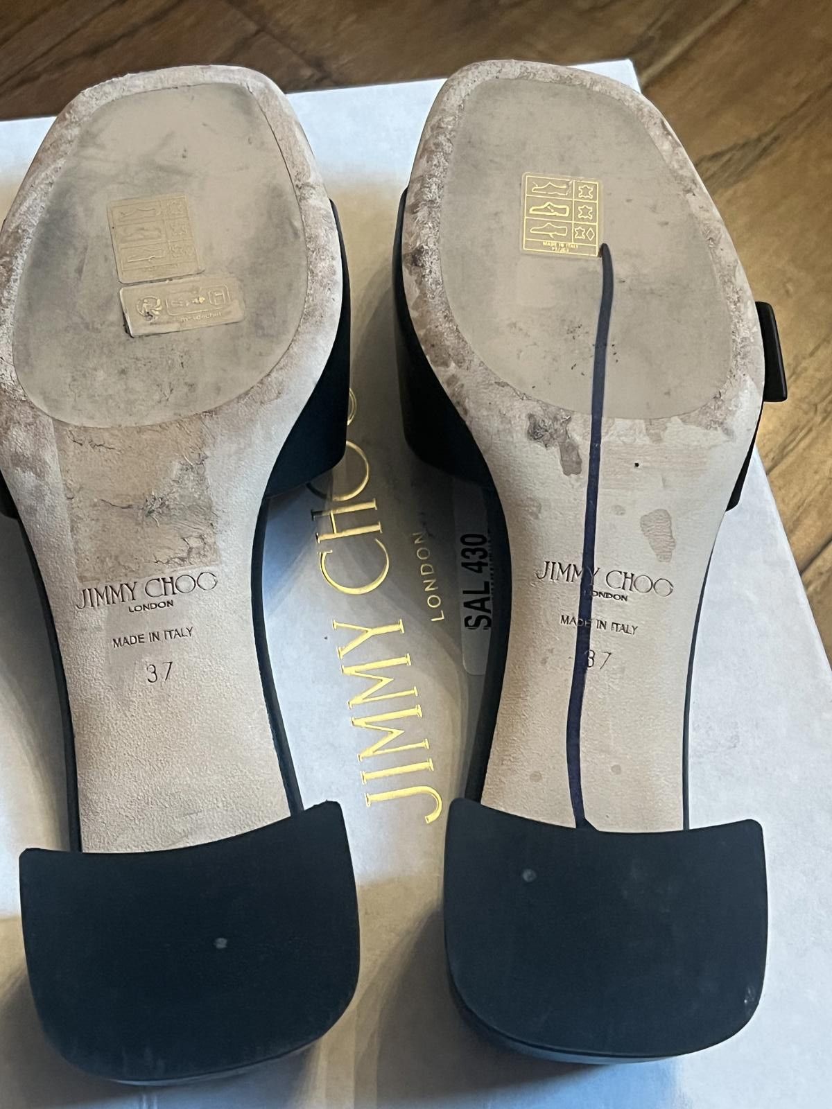 Jimmy Choo Jimmy Choo Hawke 40 Buckle Leather Mules - 37 Size US 6.5 / IT 36.5 - 5 Thumbnail